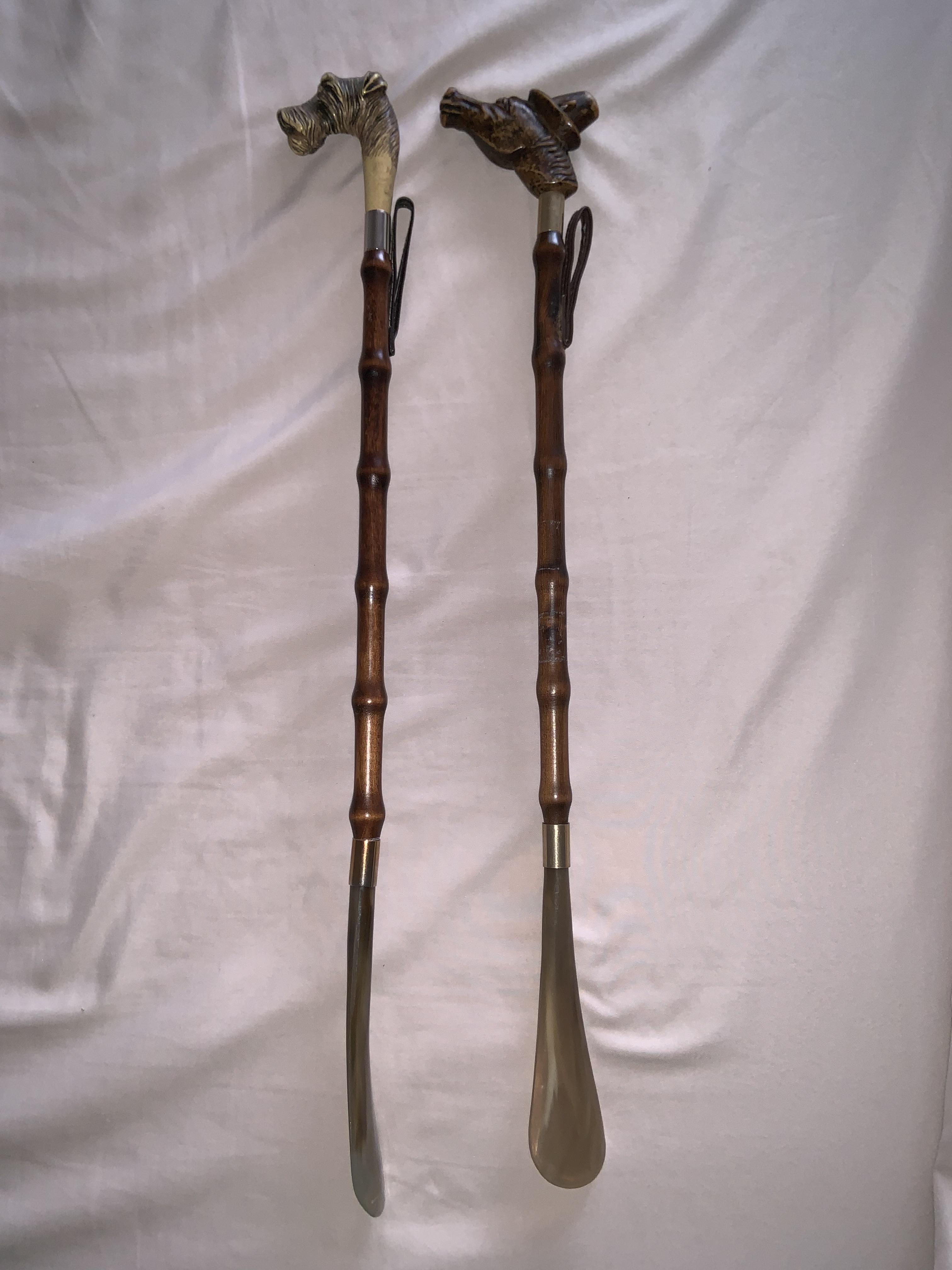 2 vintage shoe horns made in Italy 2 each at my local Thrift today