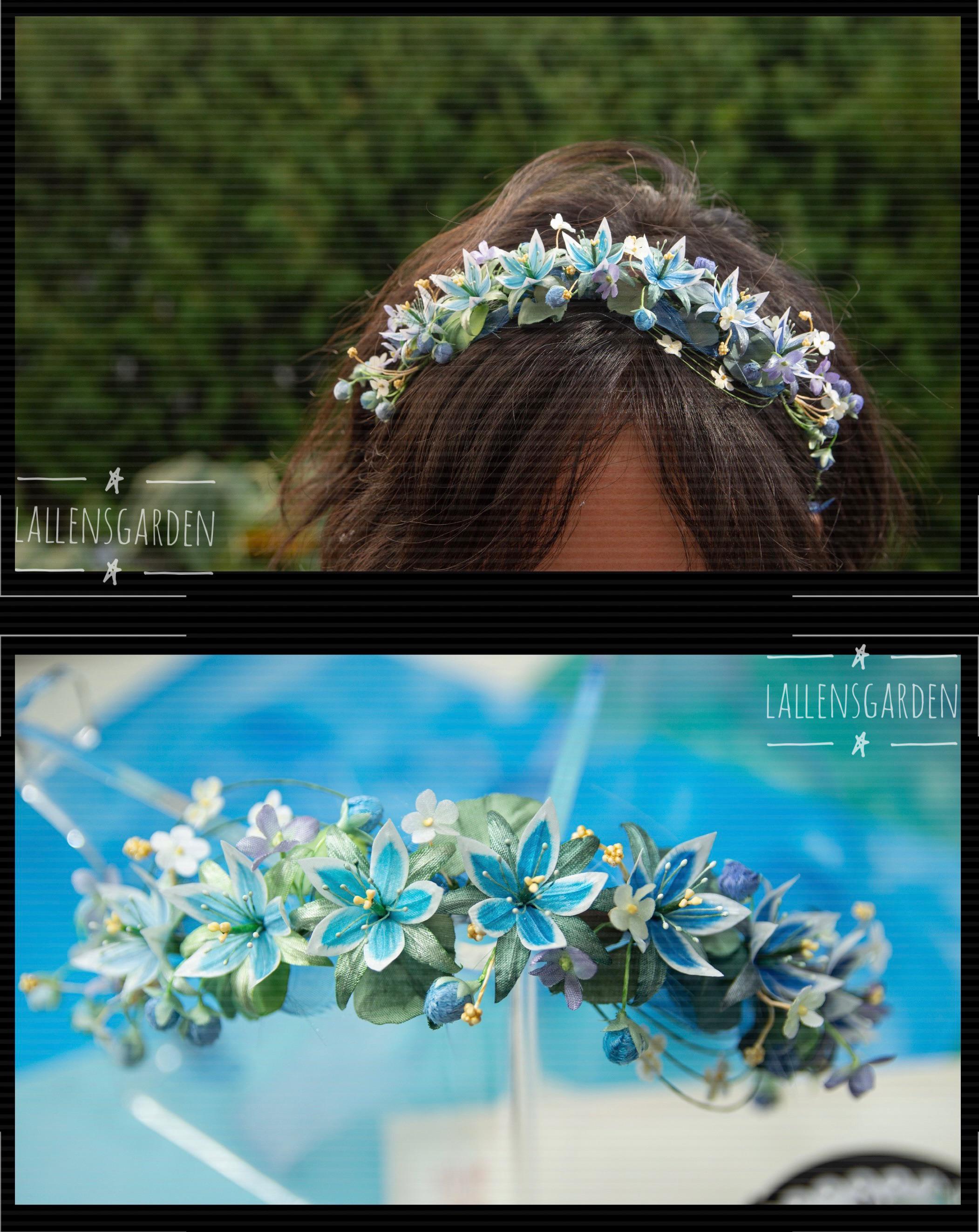 I made a silent princess flower crown, playing with the blues r