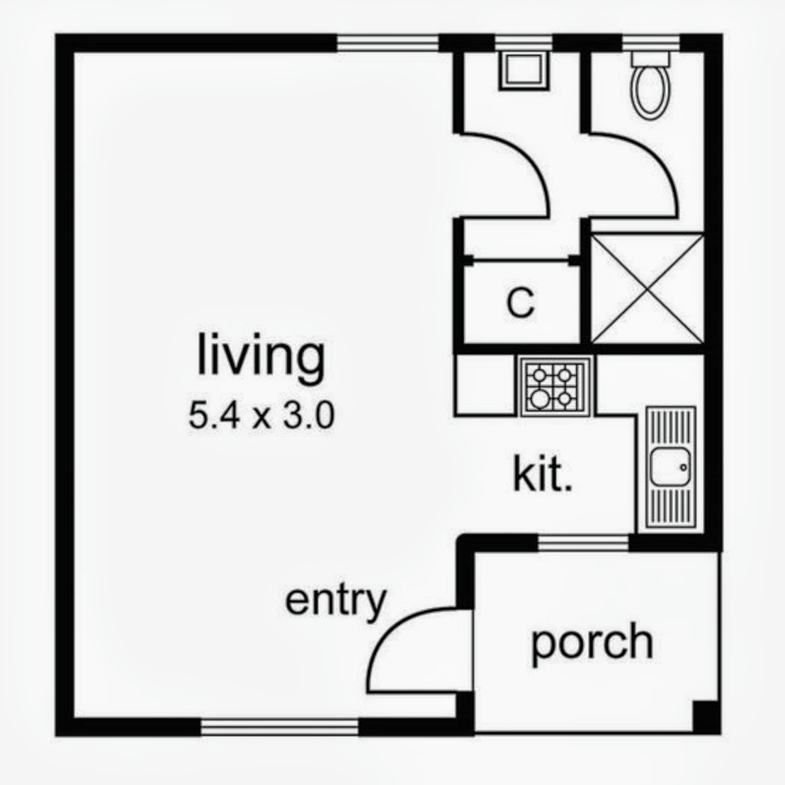 How to arrange Queen bed and living room furniture in studio apartment