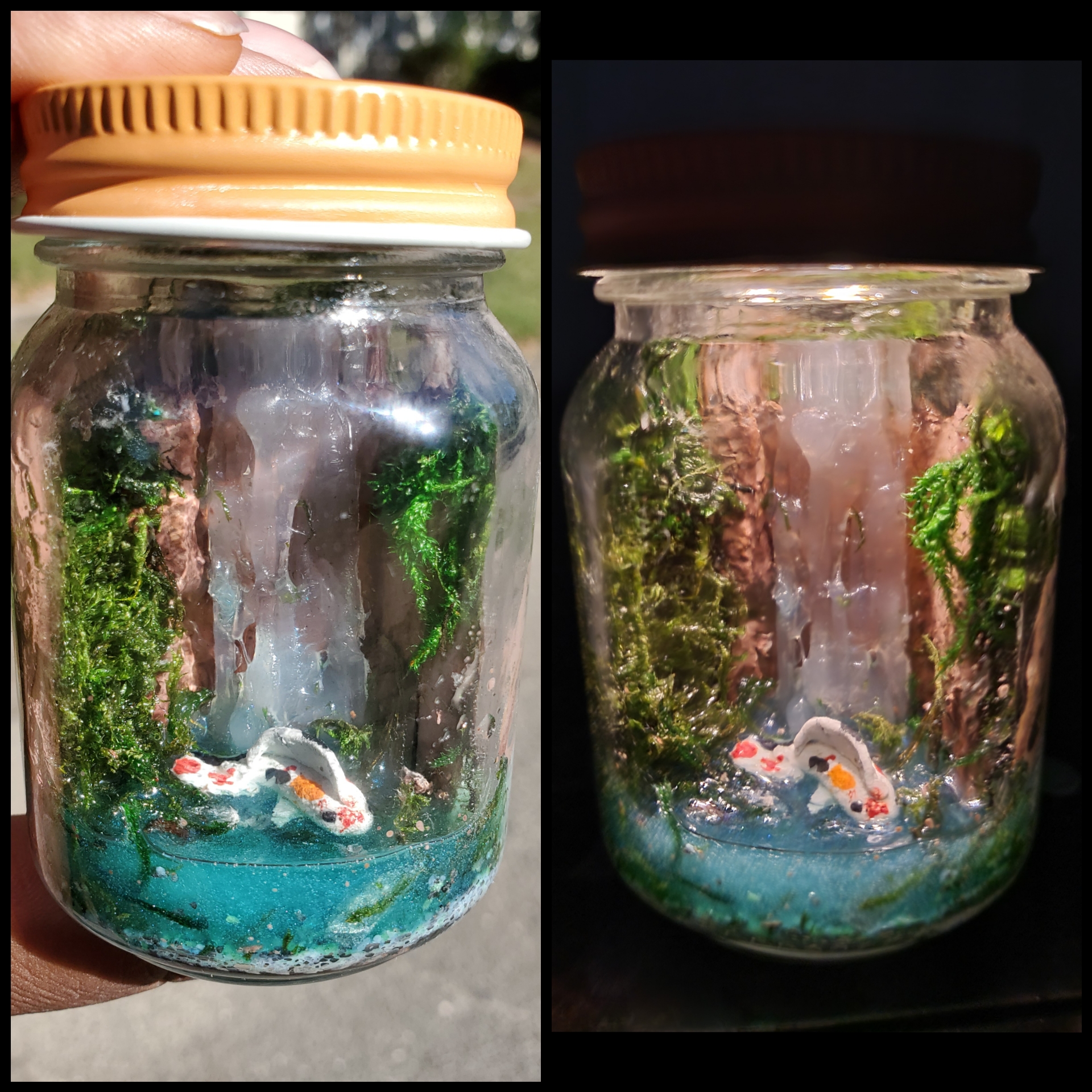 Second try at Faux resin/polymer clay terrarium ) r/ResinCasting