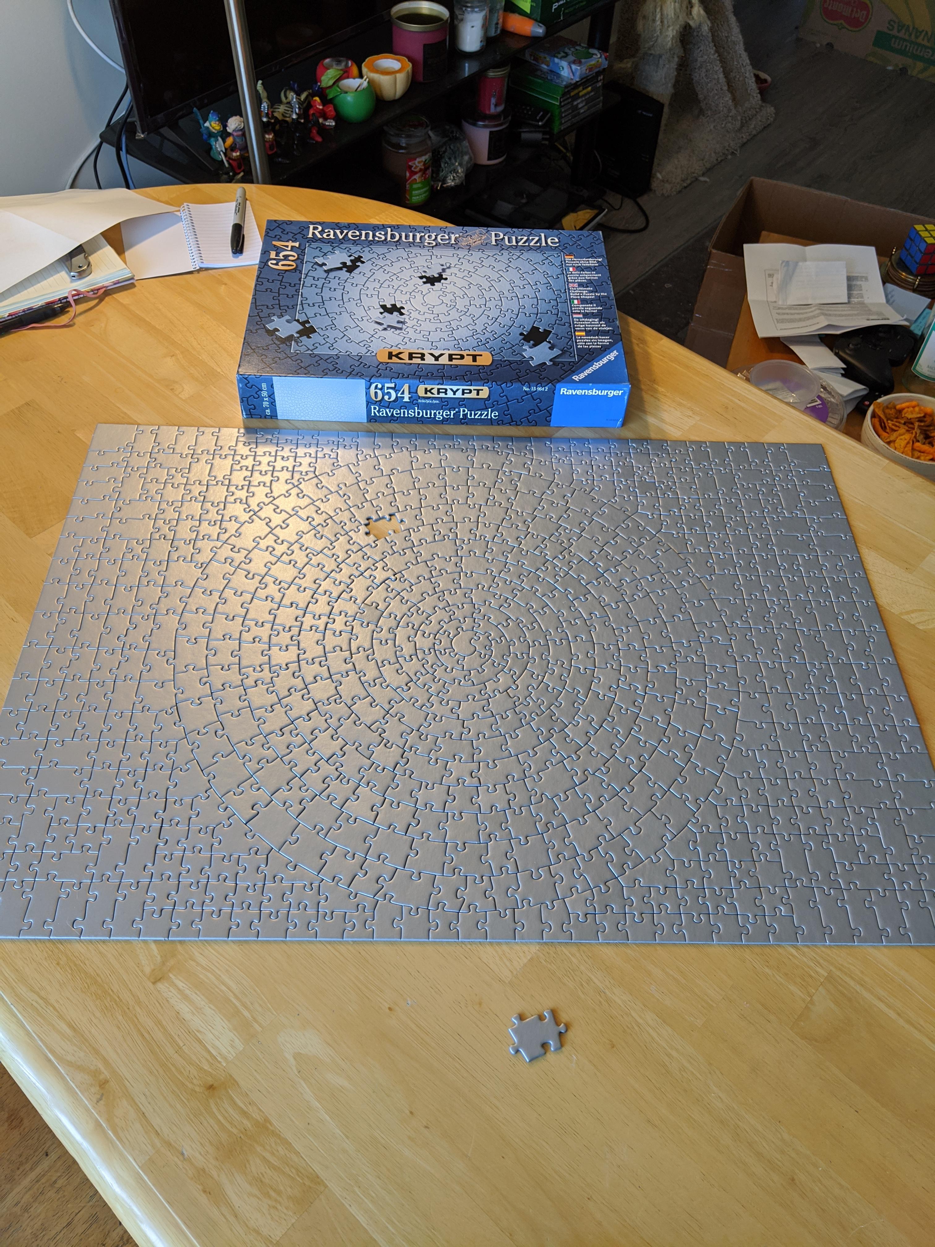 The Ravensburger Krypt puzzle, challenging in a super fun