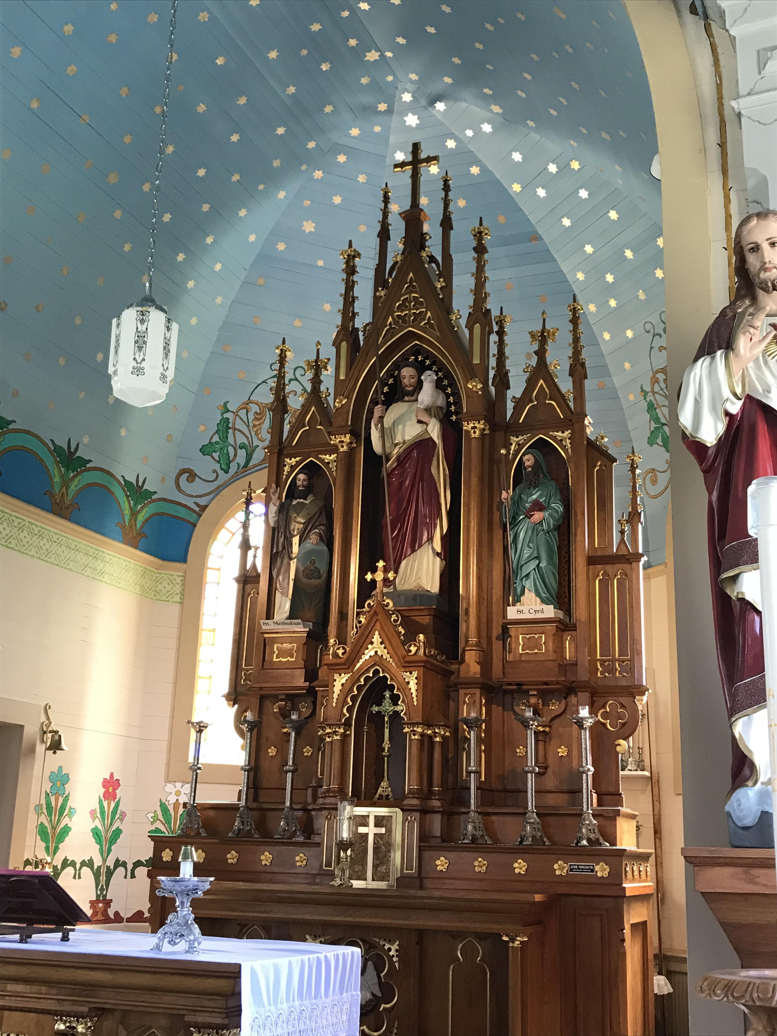 Sts. Cyril and Methodius Church, Dubina, Texas. One of the 4 painted