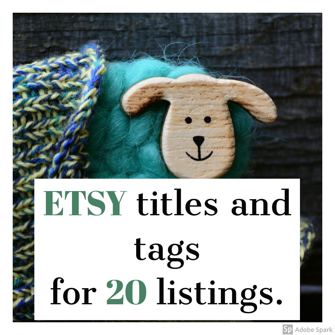 Love writing tags and titles just for ETSY! I thought I will start
