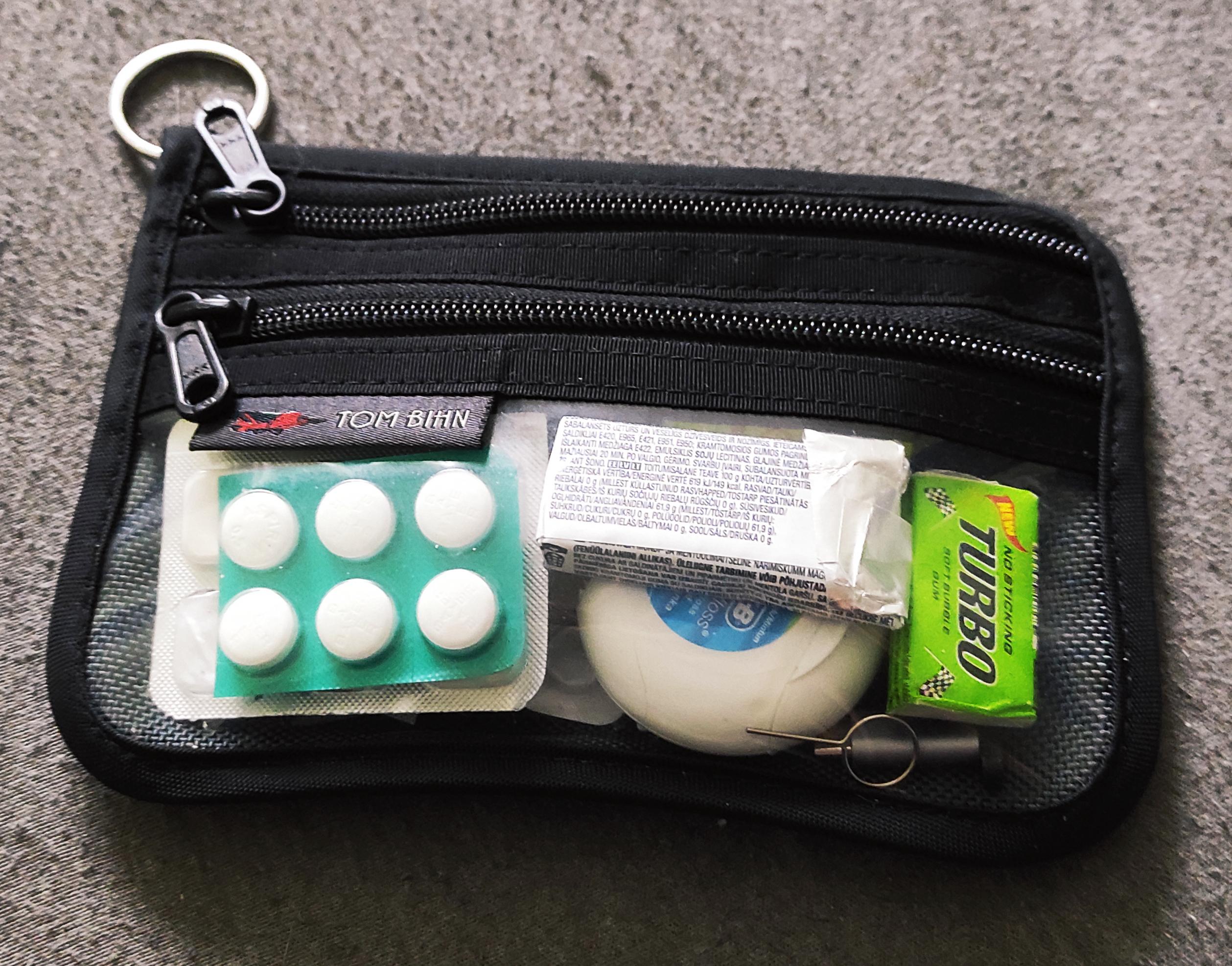 Tom Bihn's Double Organizer Pouch is my absolute favorite for small