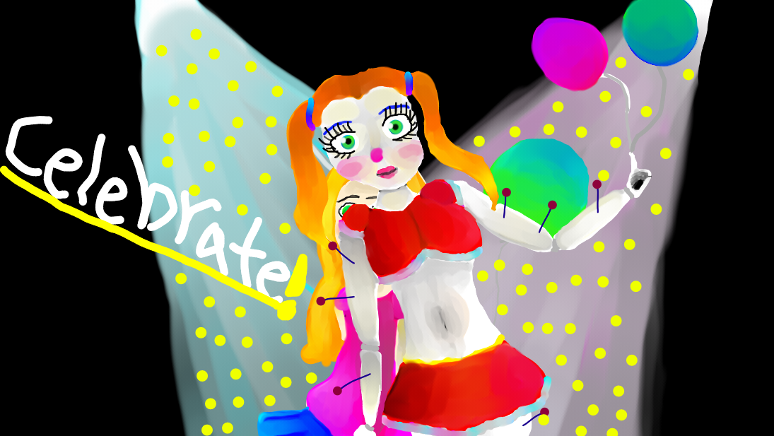 Circus Baby + Elizabeth Drawing (using Kleki Paint Tool) fivenightsatfreddys