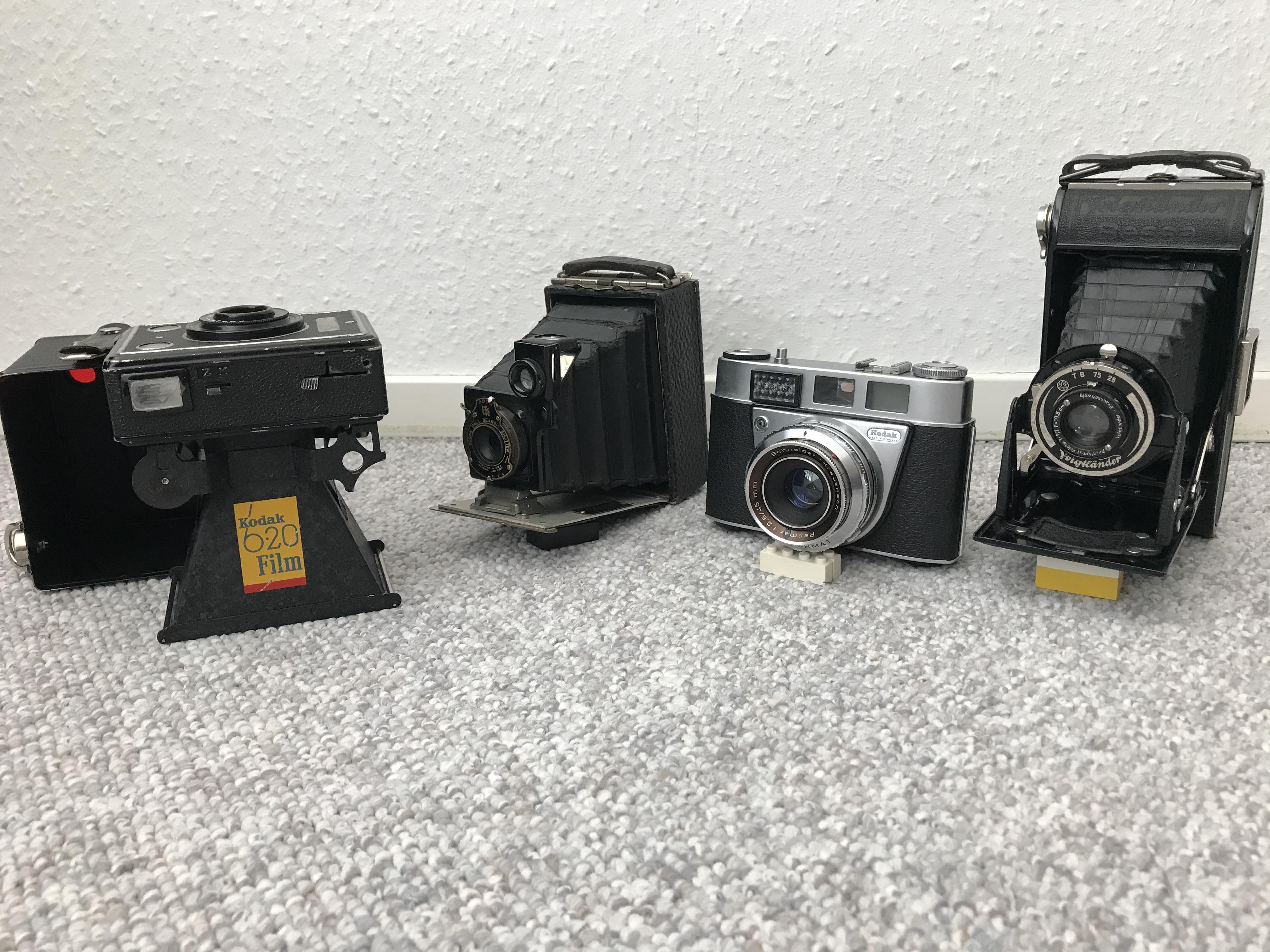 Are these old cameras worth anything? From left 1 KODAK PERISKOP 620