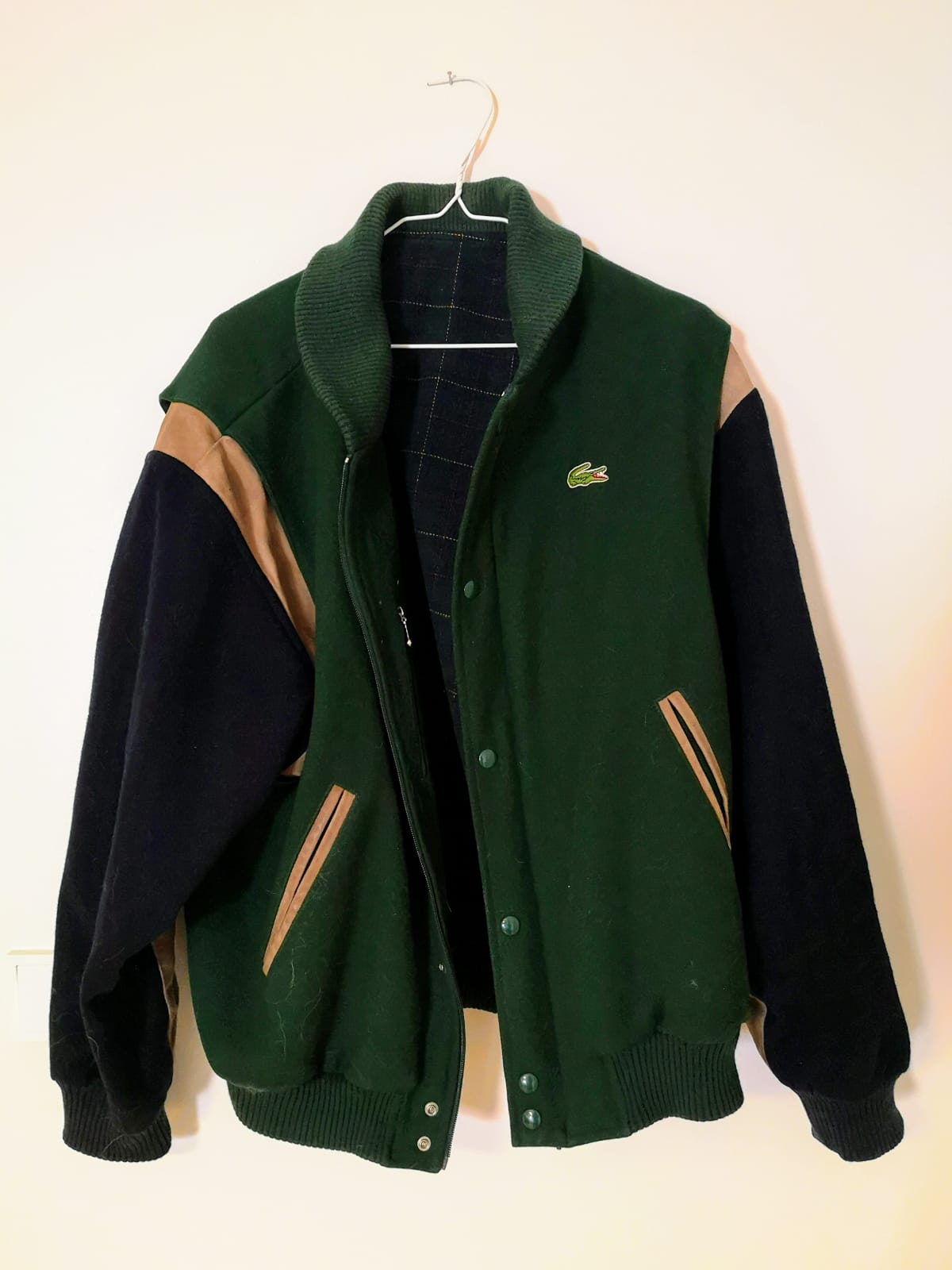 Lacoste Wool Varsity Bomber Jacket for 25€ r/ThriftStoreHauls