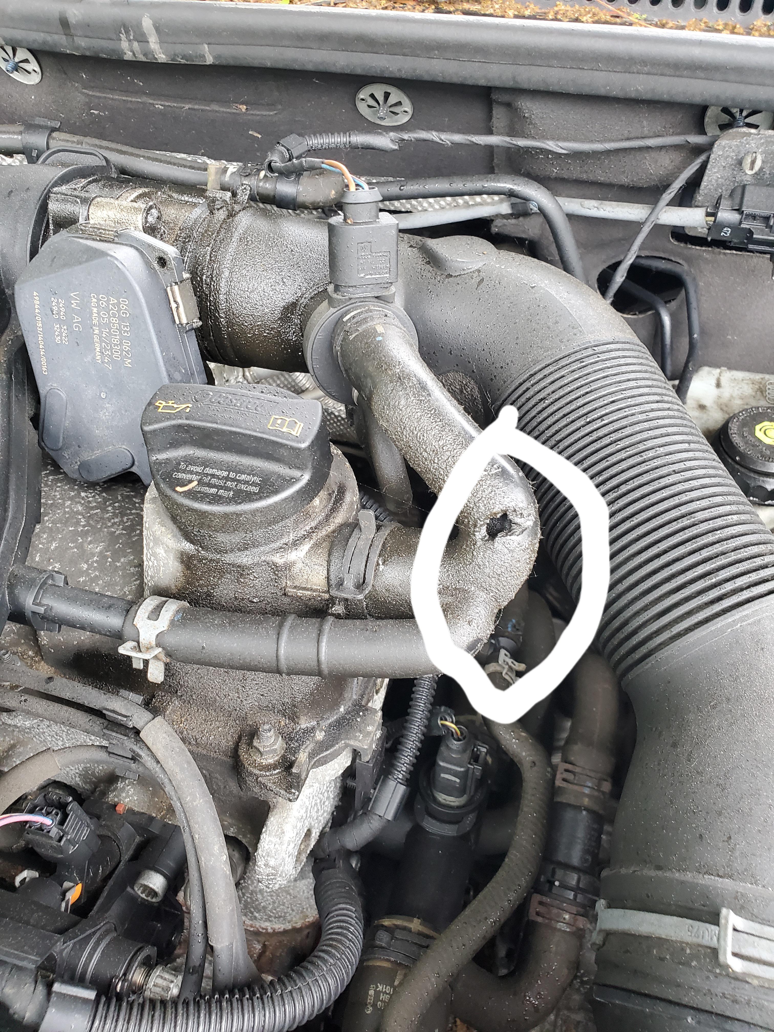 2014 VW Jetta. What part is this? Not sure how it happened. r/MechanicAdvice