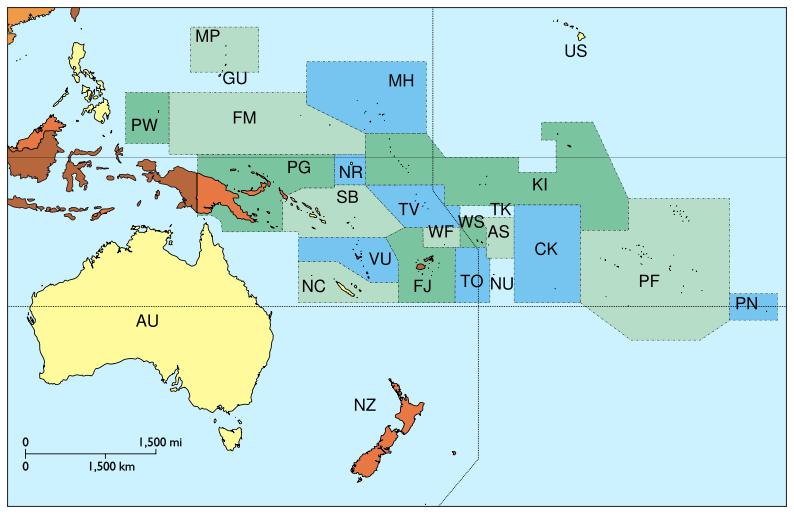 Land codes of Oceania r/MapPorn