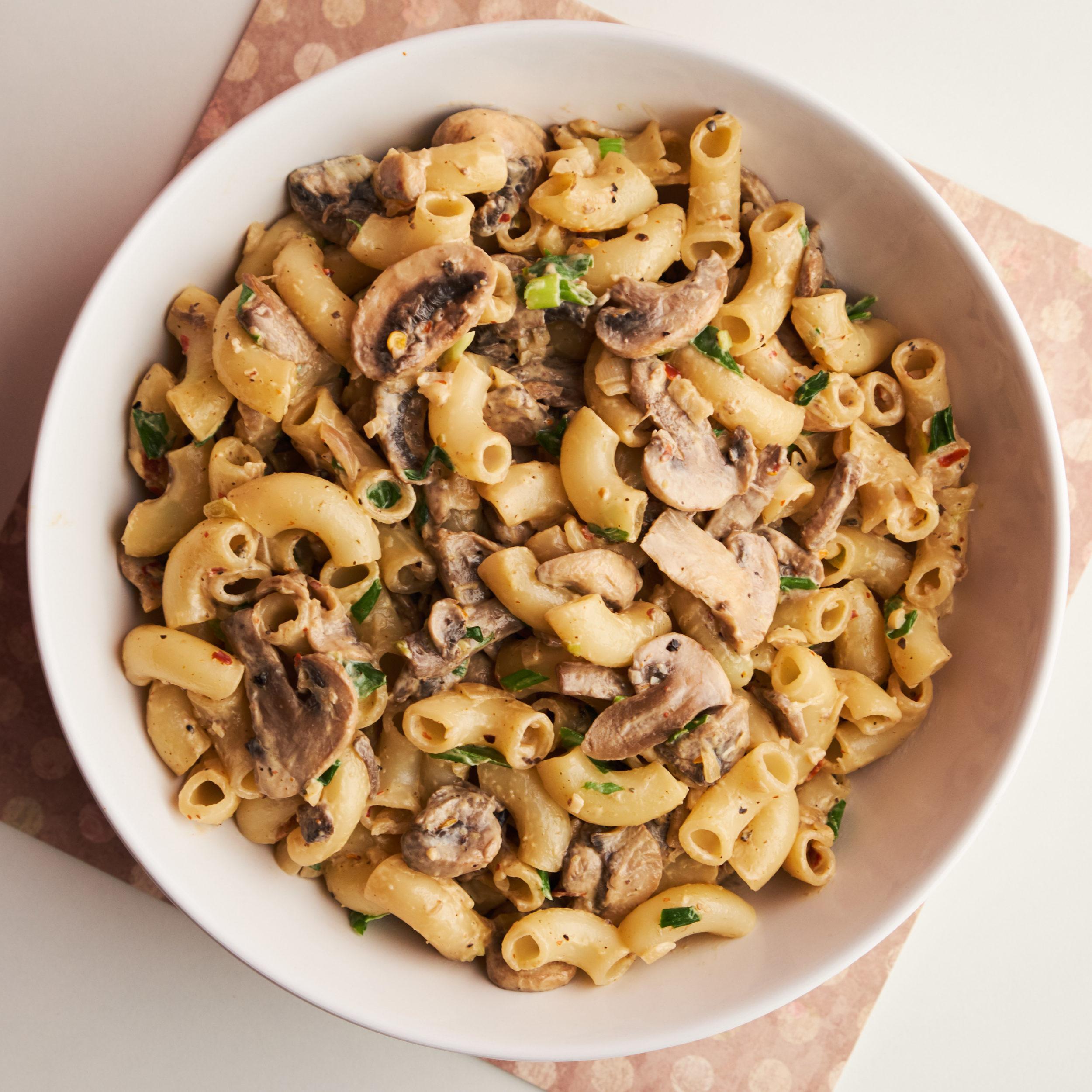 Creamy Mushroom Pasta (I used coconut cream) r/veganrecipes