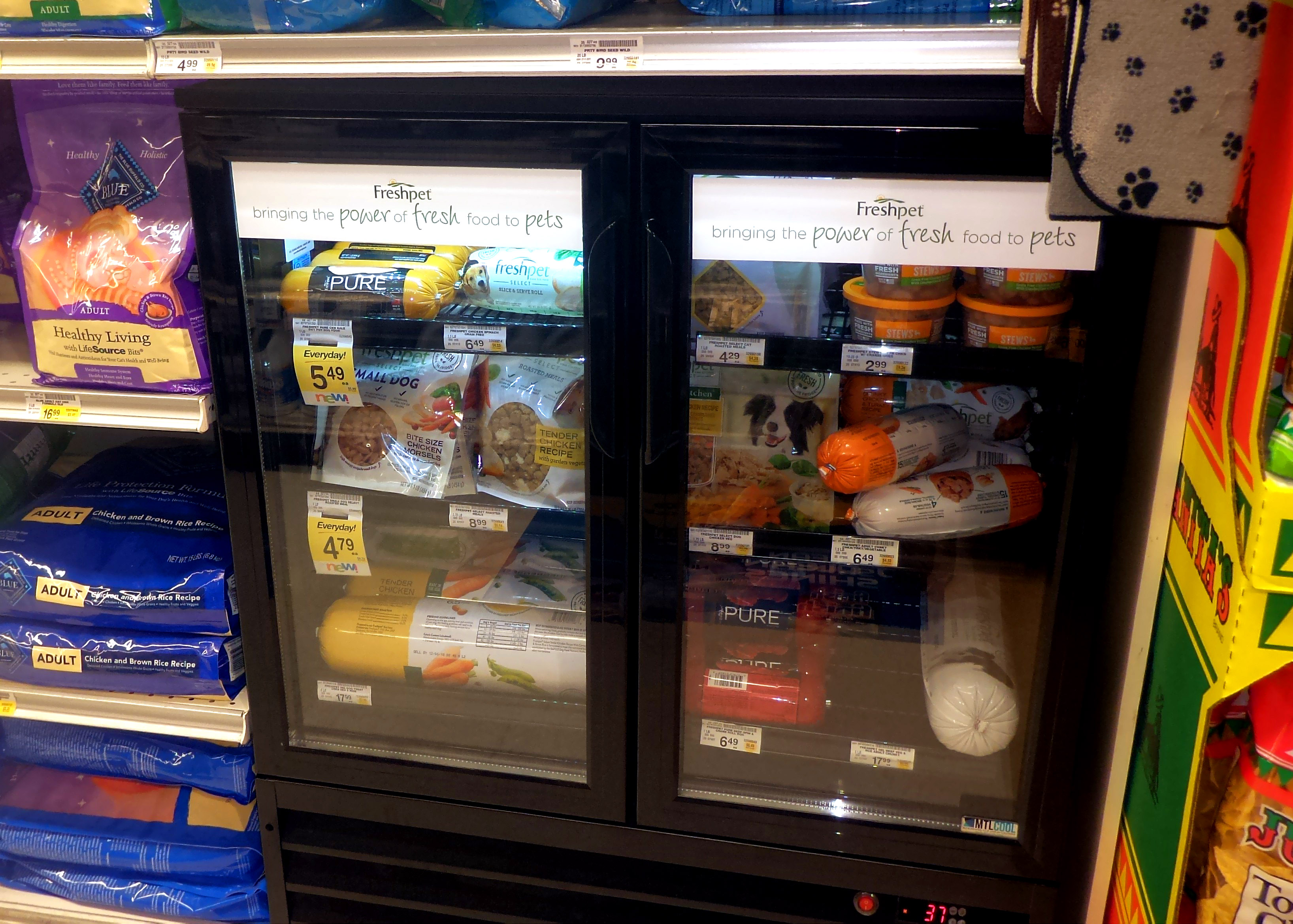 My neighborhood Safeway has a cooler for fresh pet foods r