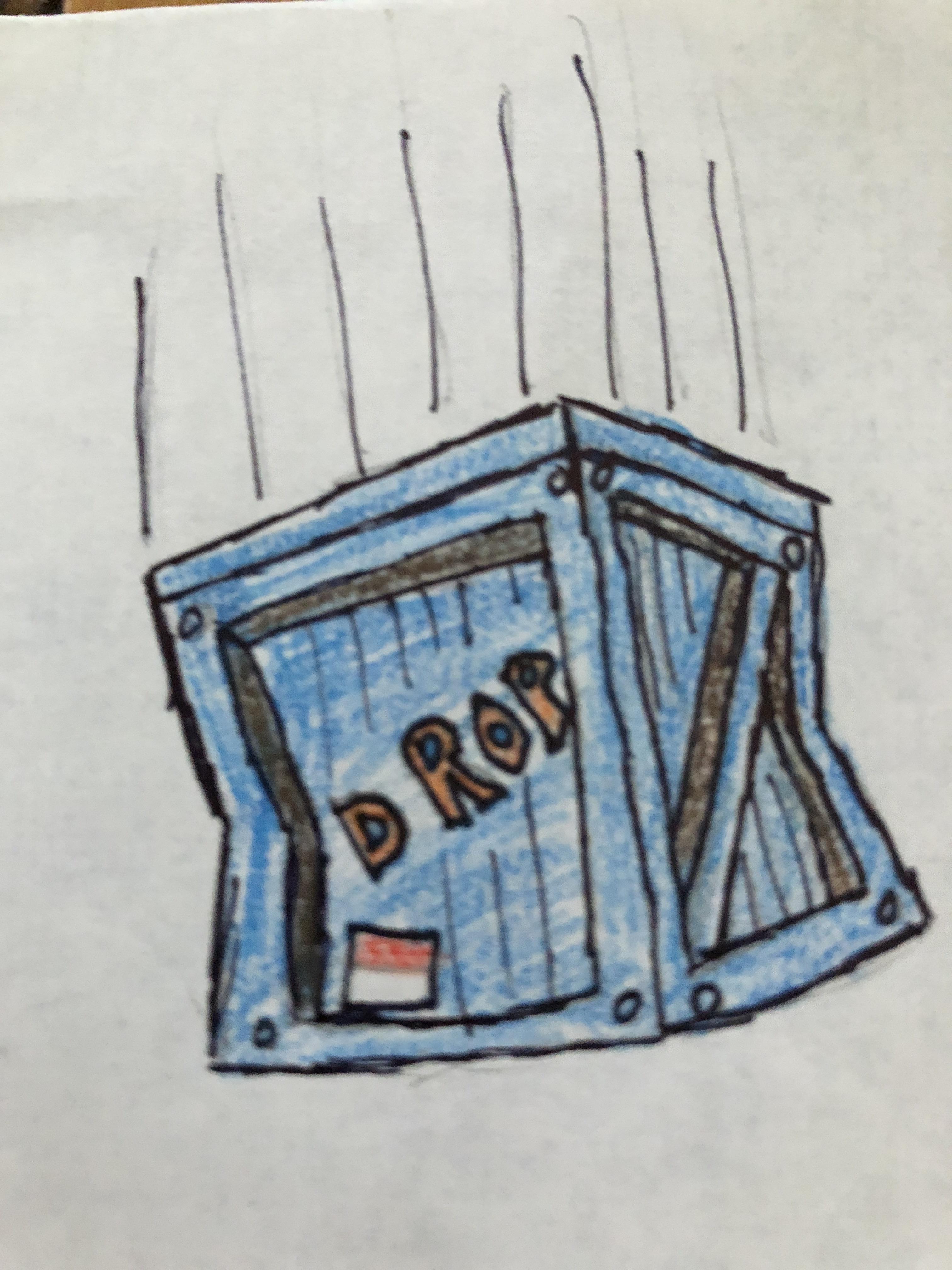 Just drew the supply drop gadget falling from the sky! Tell me what you think 😊 r/FORTnITE