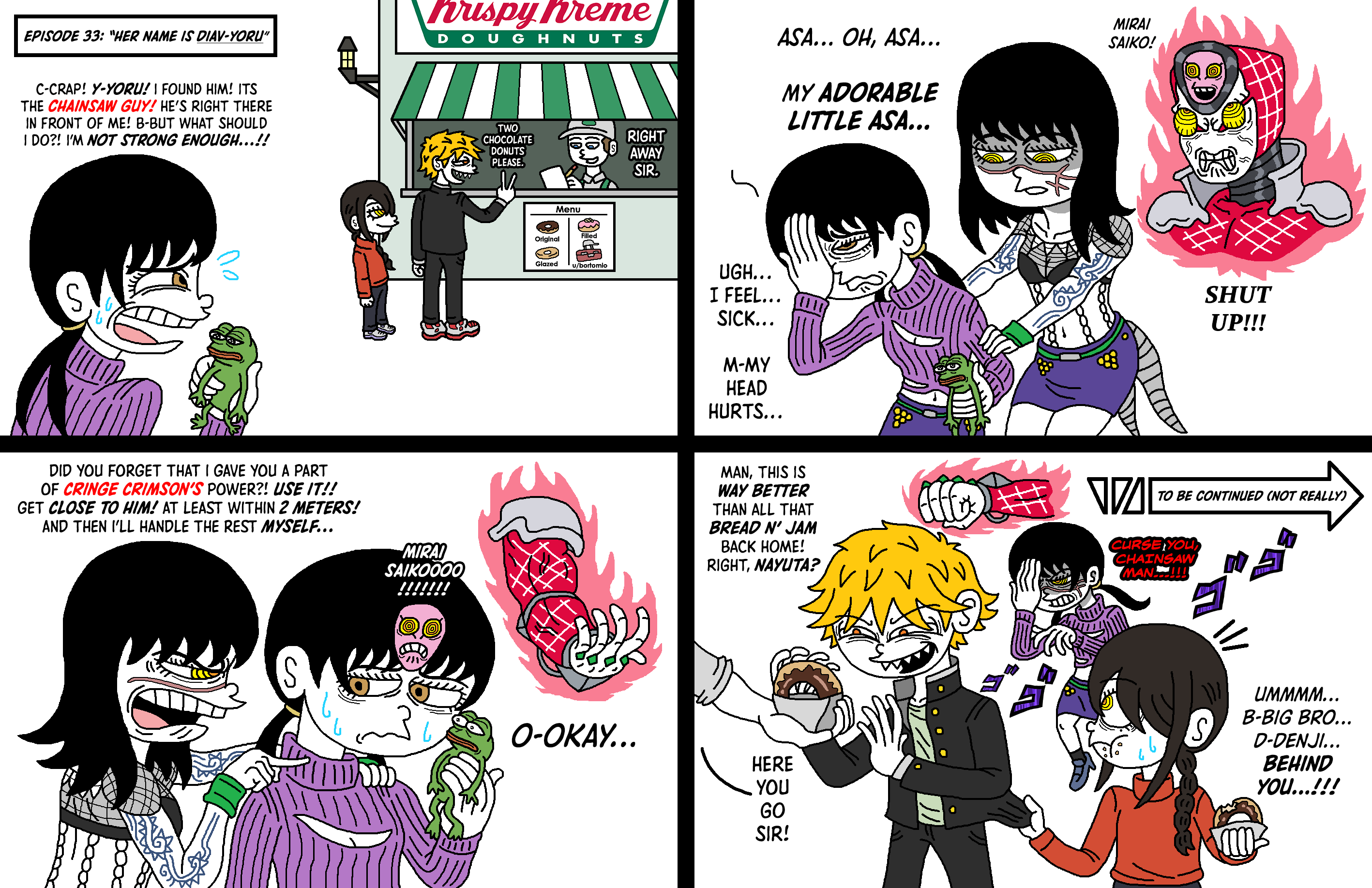 some Chainsaw Man X JoJo Part 5 comic idk ChainsawMan