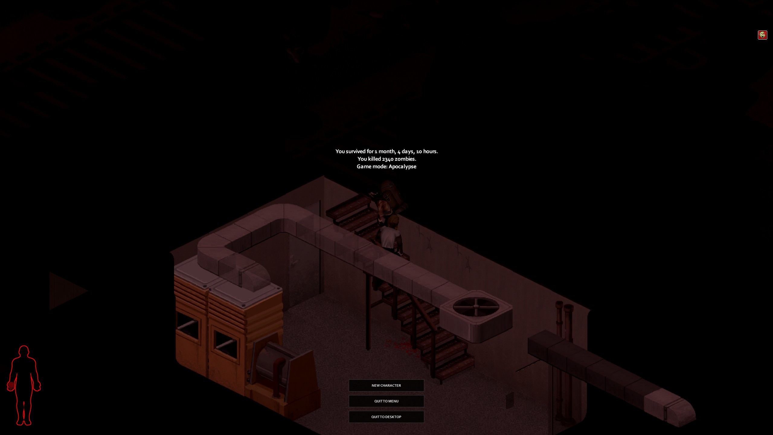 I'm devastated. Zomboid insta killed me after showing 0.5s on stairs