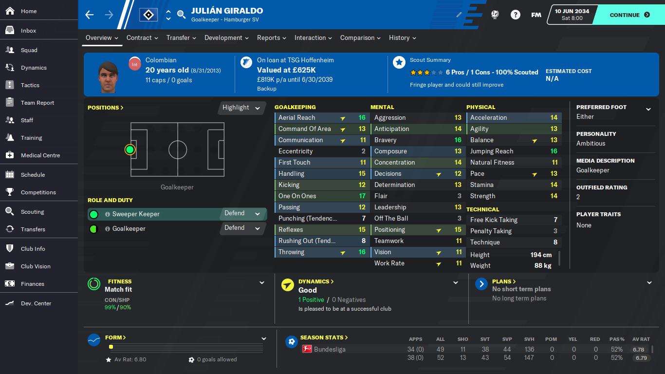 Should i send him out on loan or play him as a cup goalkeeper? (I have