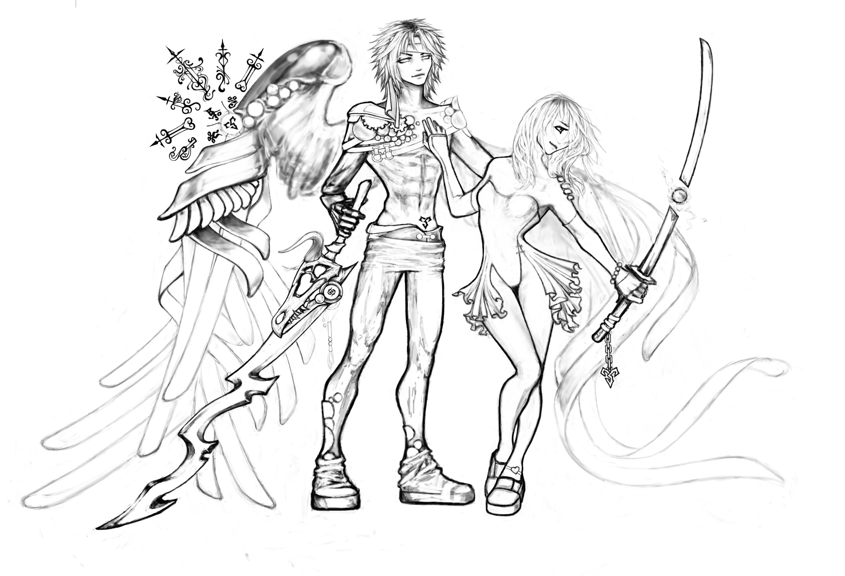 FFX3 Tidus and Yuna I drew several years ago r/FinalFantasy