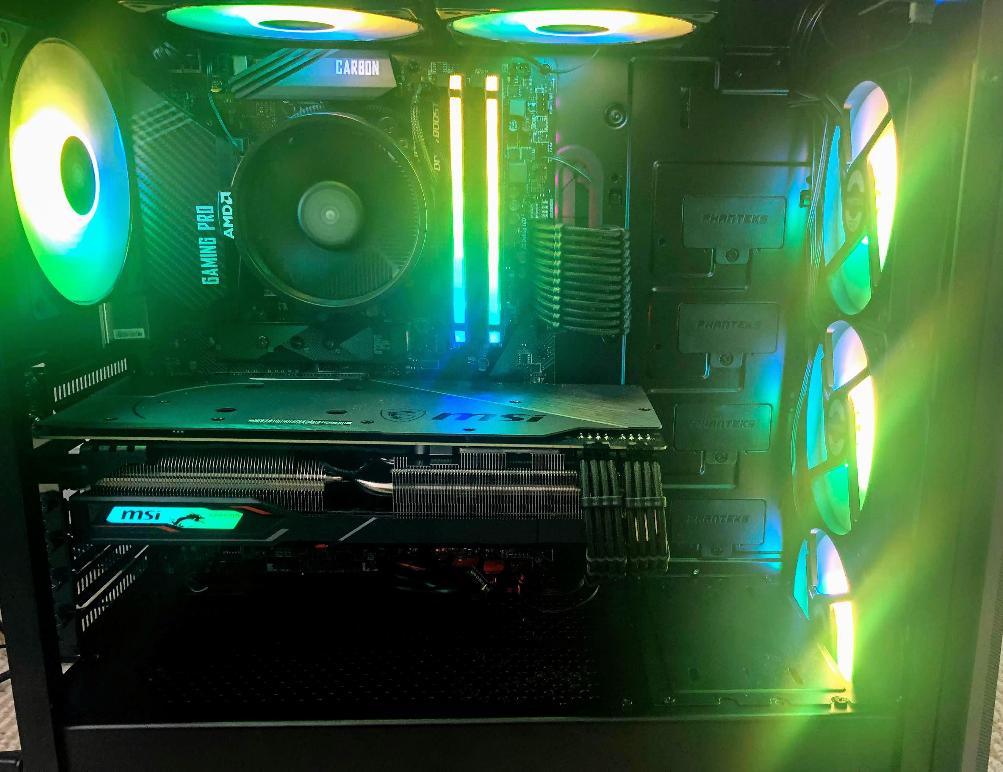 My cable extensions finally came in! Here is my first PC build