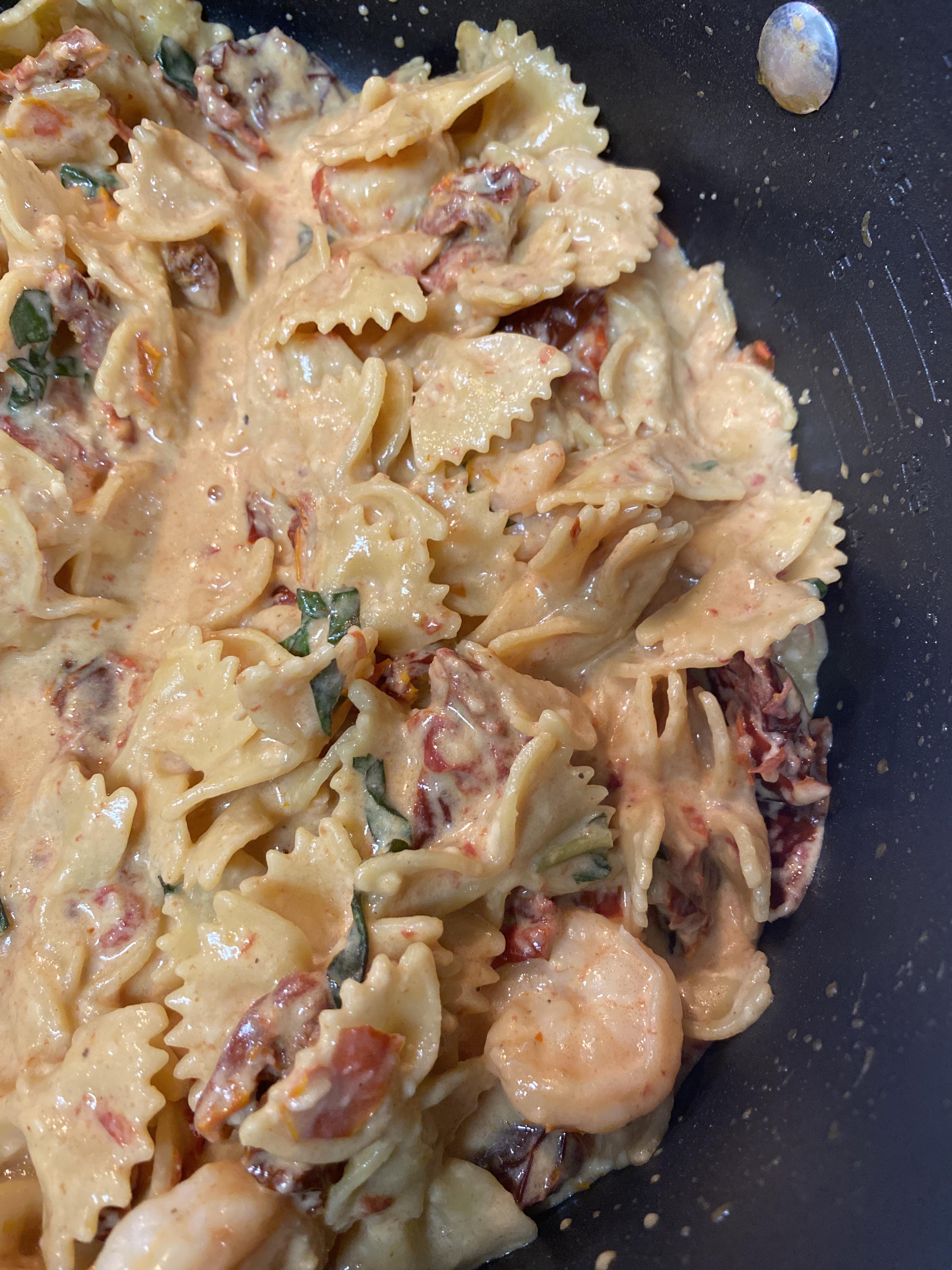 I’m 5 and this is bow tie pasta with a mozzarella/sun dried tomato