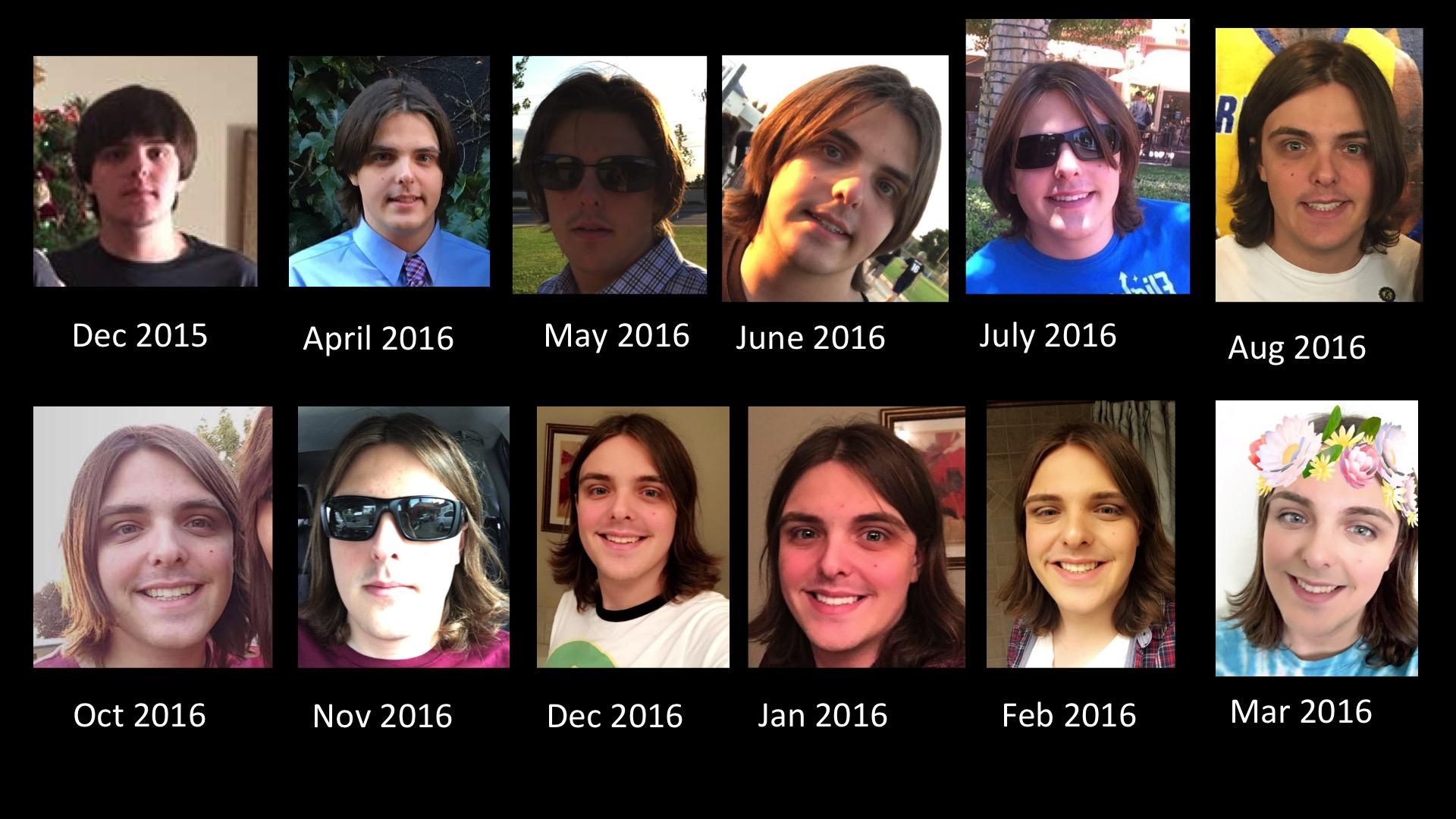 My preeverything hair growth timeline (18), already starting to see