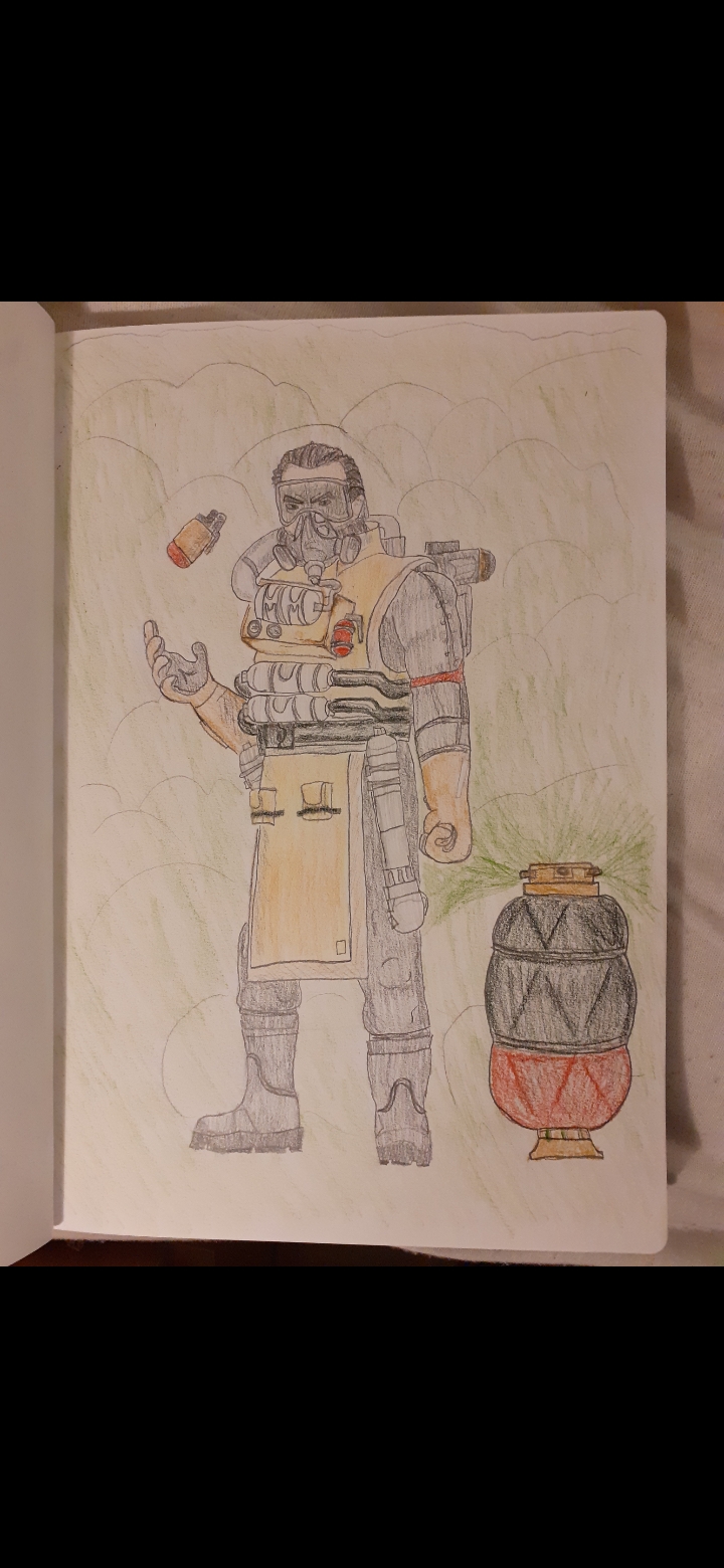 My drawing of Caustic, pretty basic compared to some of the stuff on