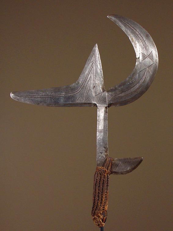 Central African Throwing Knife, 1800s. One of a variety of such