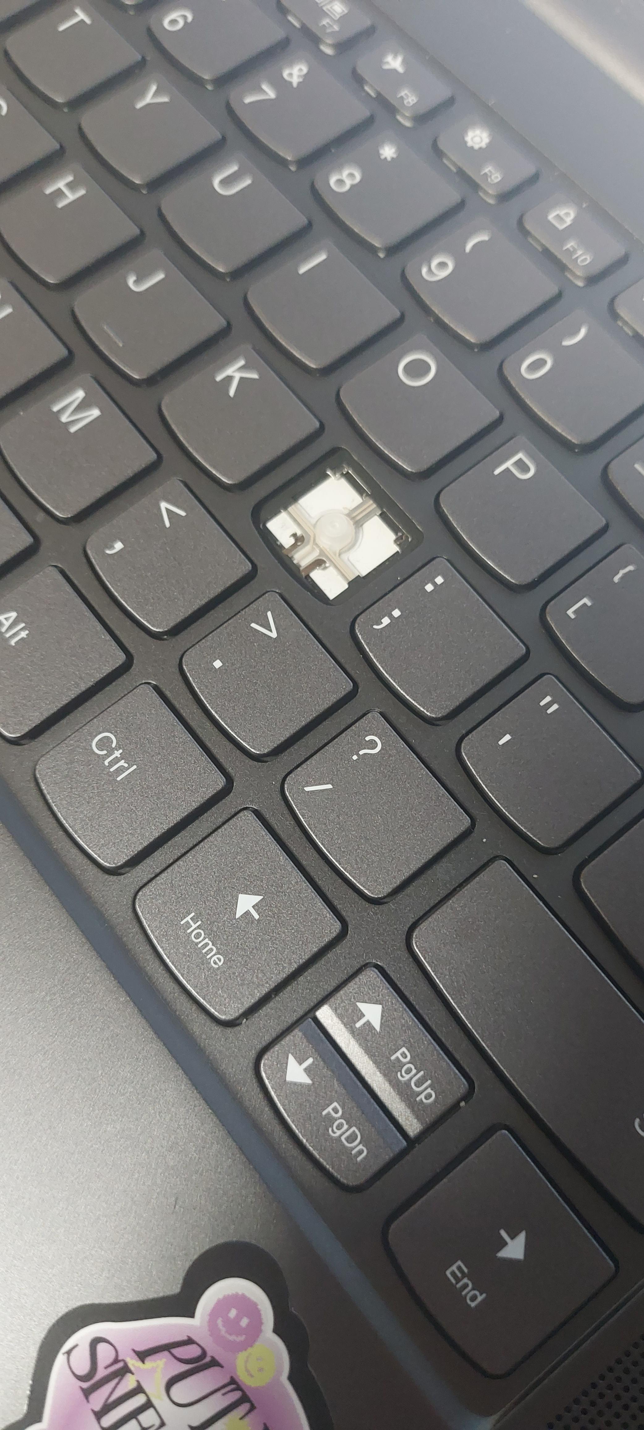 one of my keys on my laptop came of, can I fix it or do I have to go