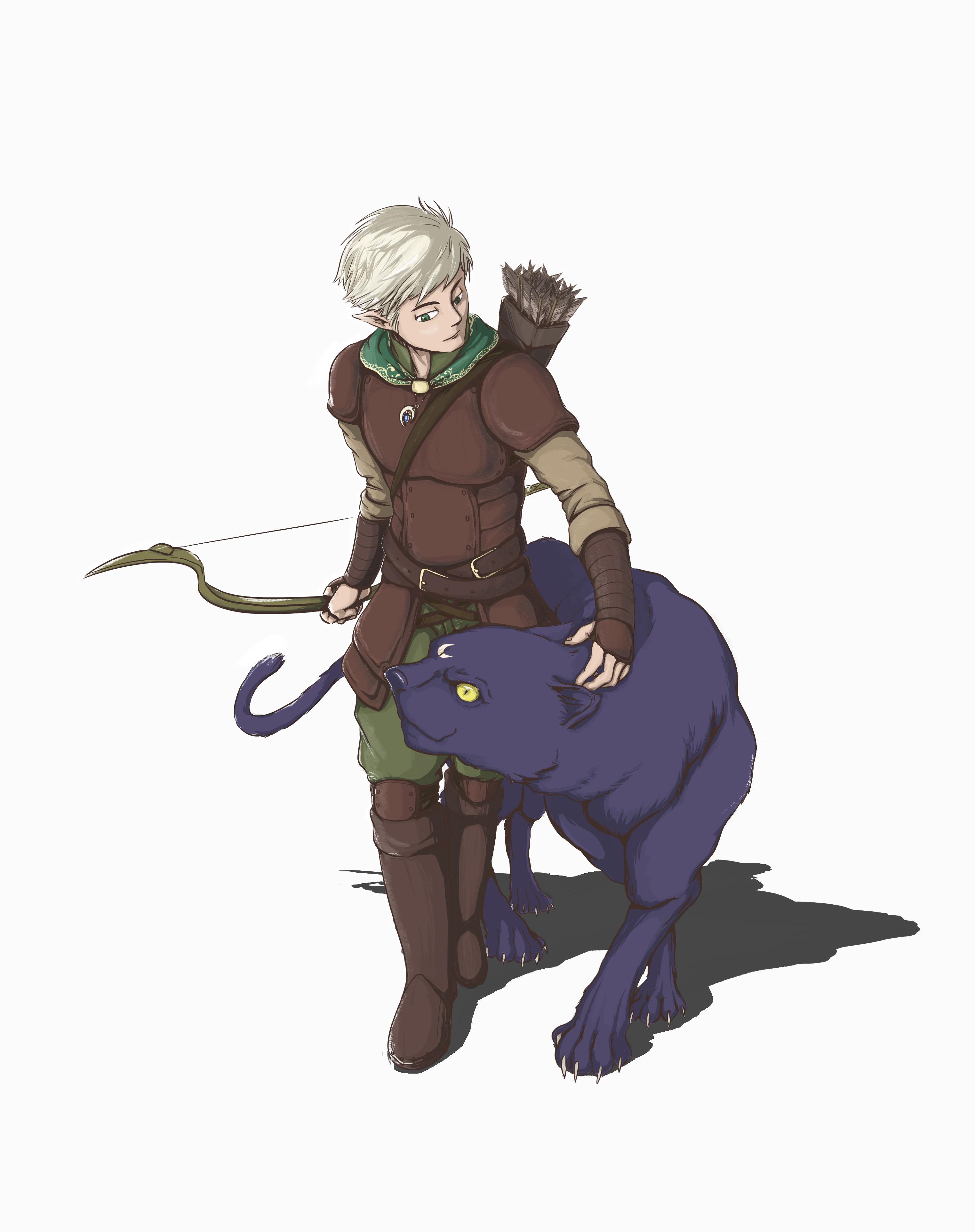 [Art] Sitor Tel'Arak, the Wood Elf Ranger r/DnD