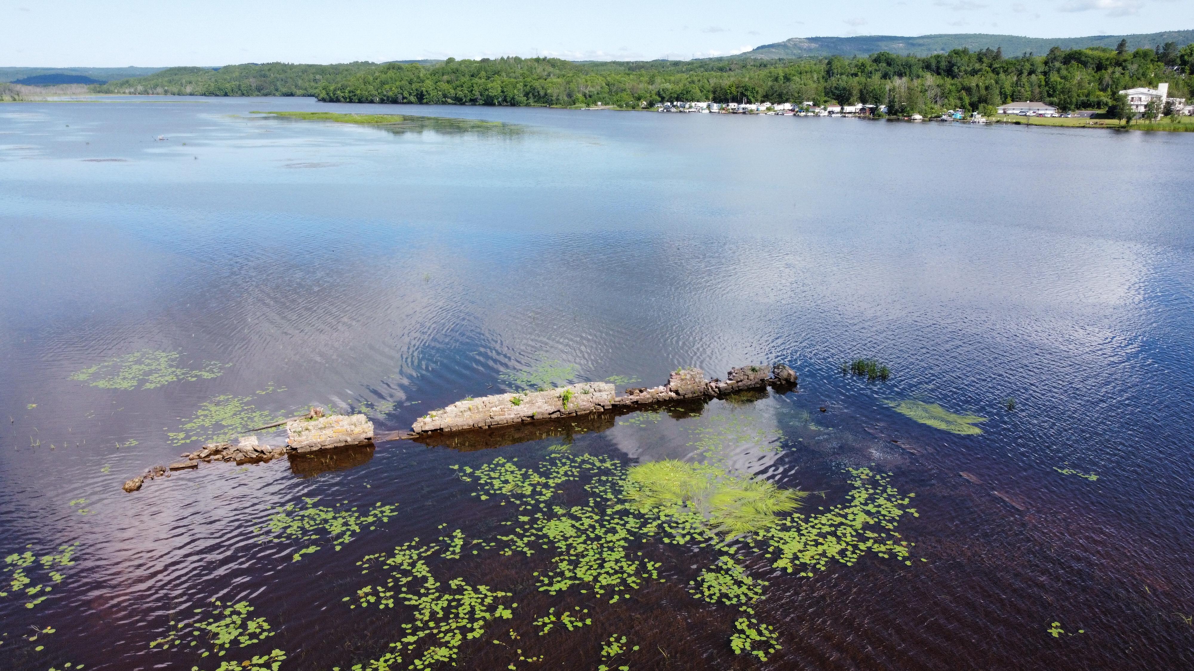The mill ruins on the St. Louis river across from Boy Scout Landing r