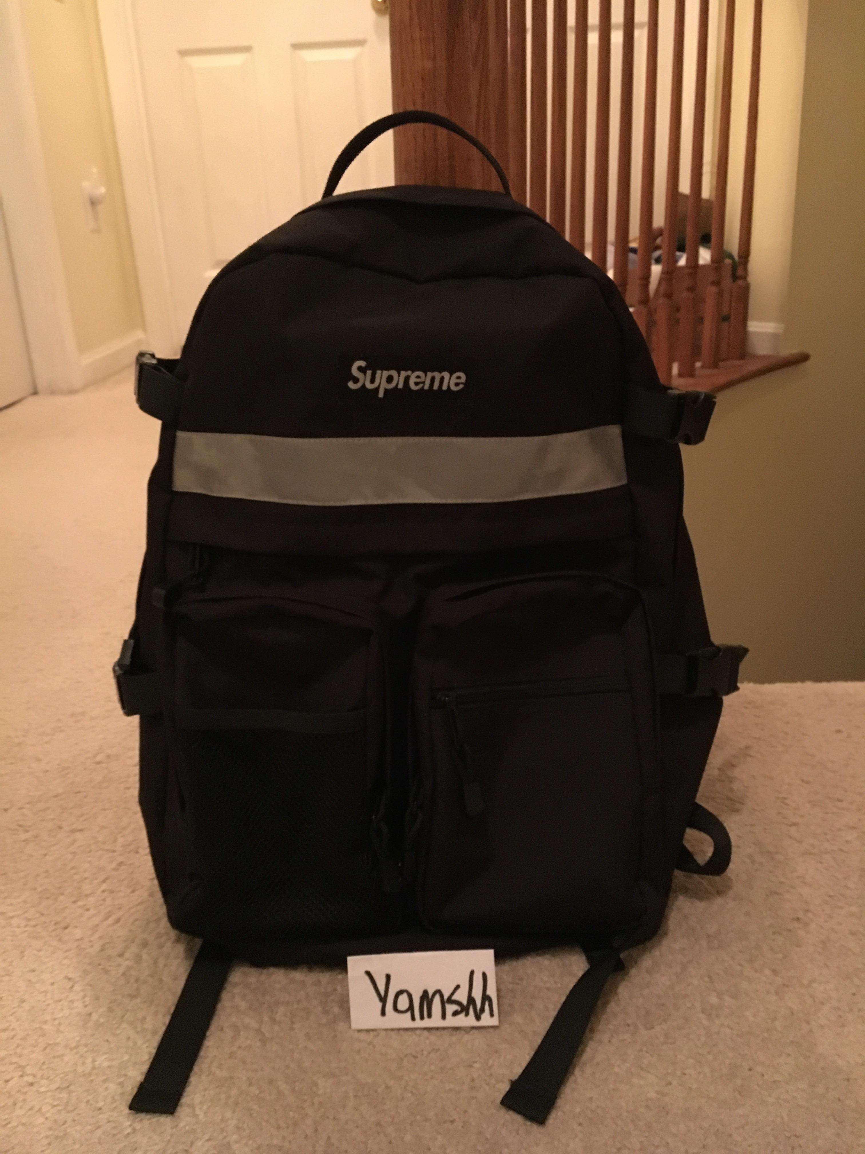 Supreme FW14 High Vis 3M Black backpack 207 invoice shipped in US r