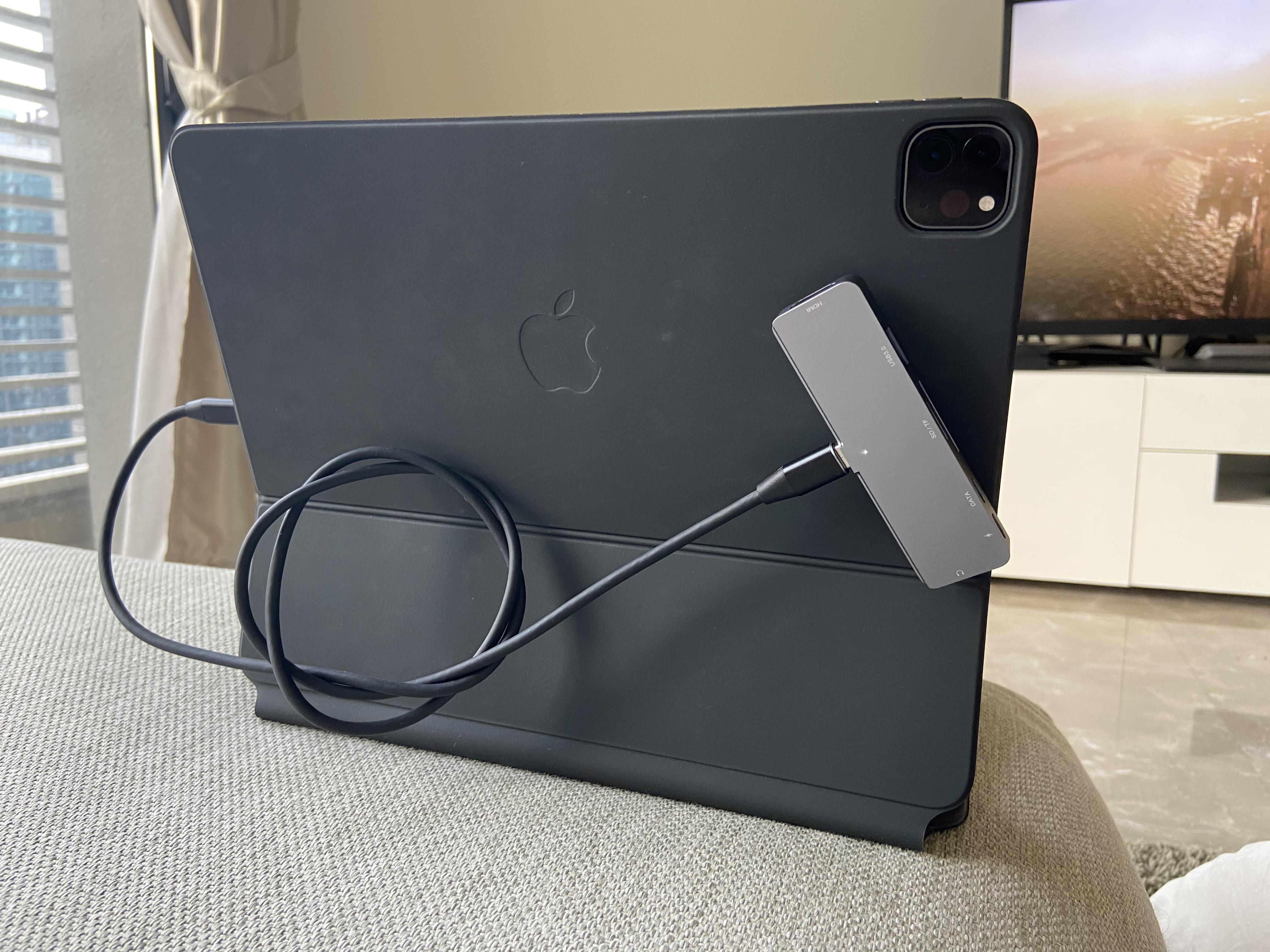 I glued a to the back of my USBC hub r/ipad