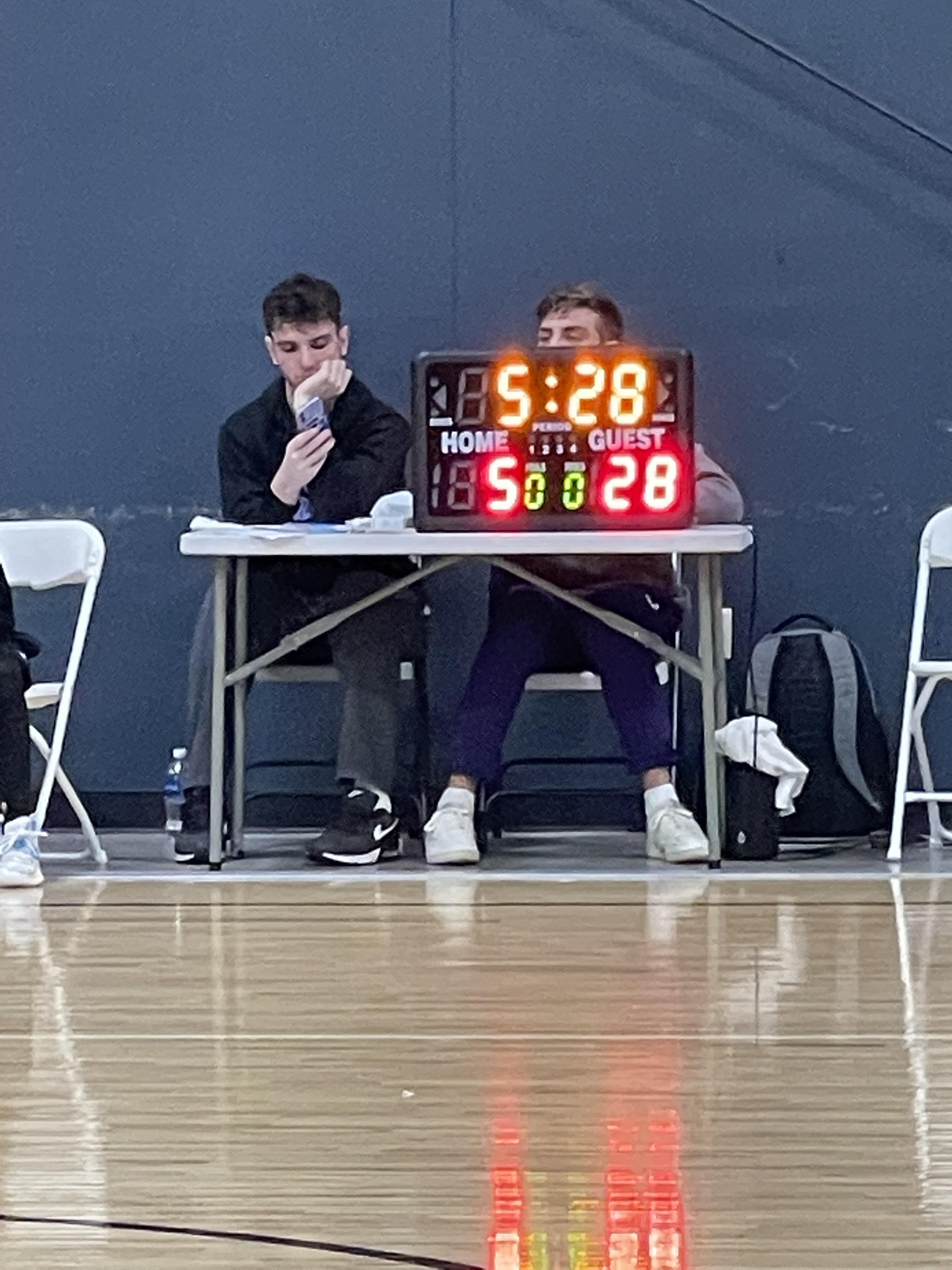 The time and the score were the same in my son’s (decidedly lopsided