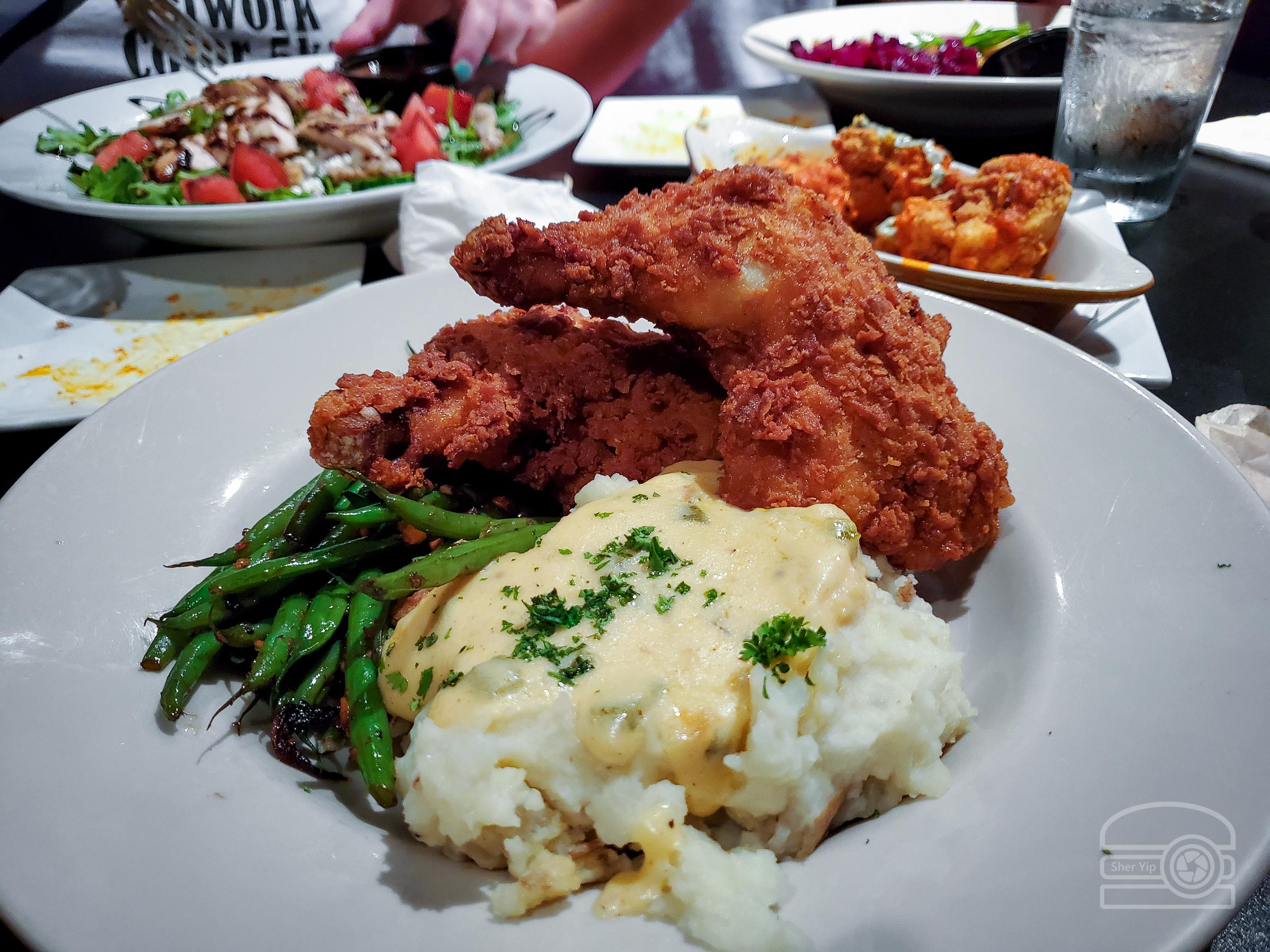 WinnerWinner Chicken Dinner! Seasoned flour fried chicken, sautéed