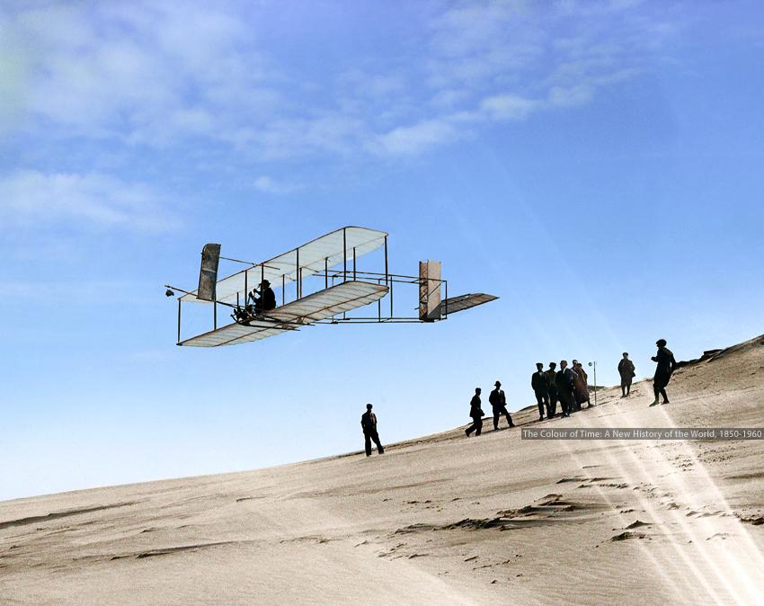 [Colorized by me] On this day in 1903, the Wright Brothers made their