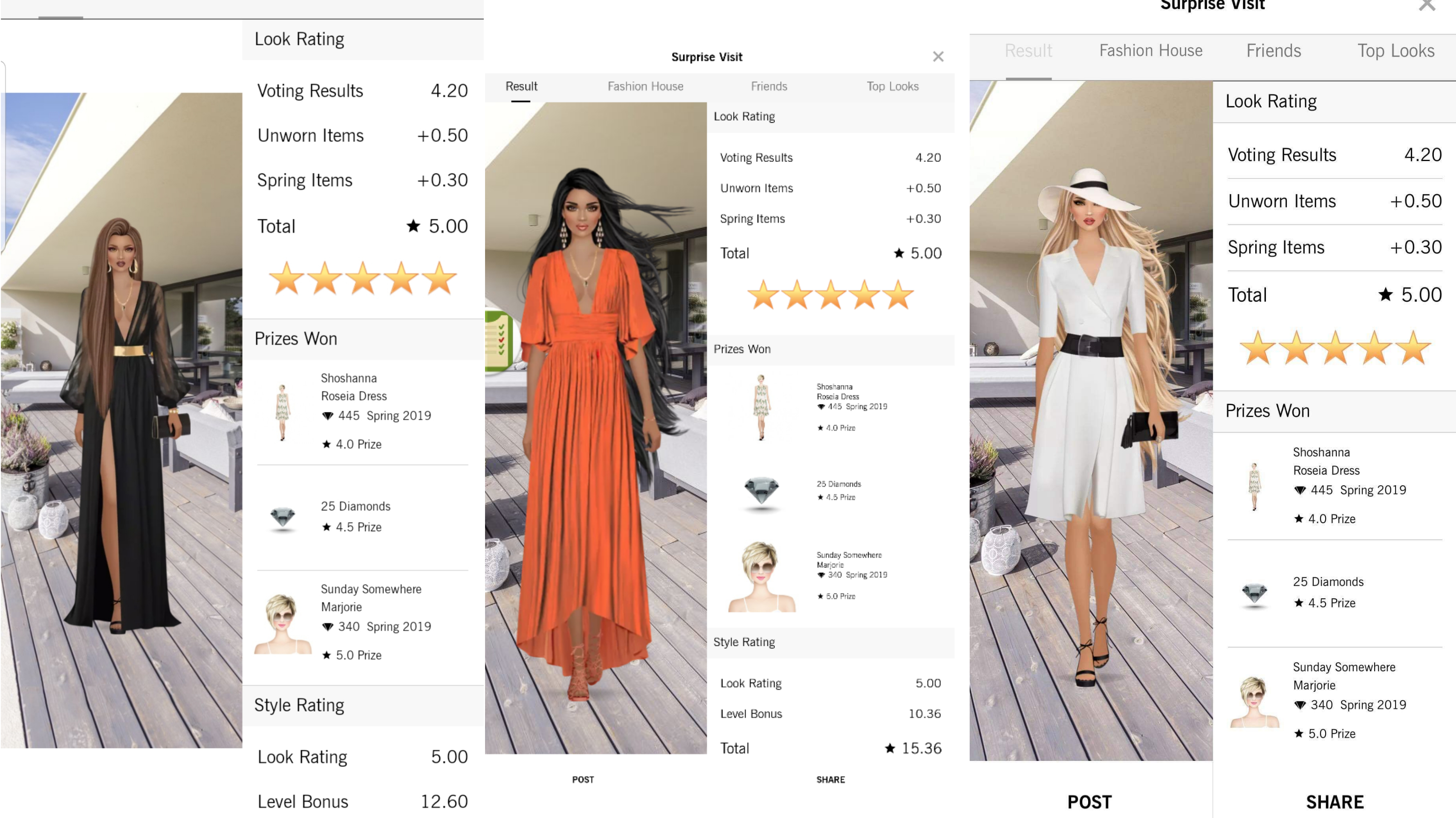 The other two officers my Fashion House and I all scored the exact same