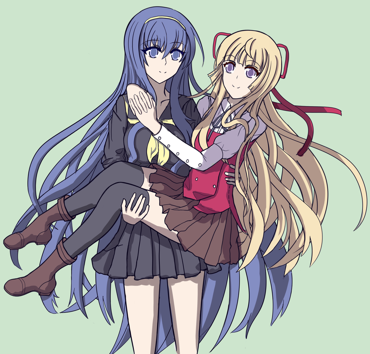 Chikane and Himeko [Kannazuki no Miko] wholesomeyuri