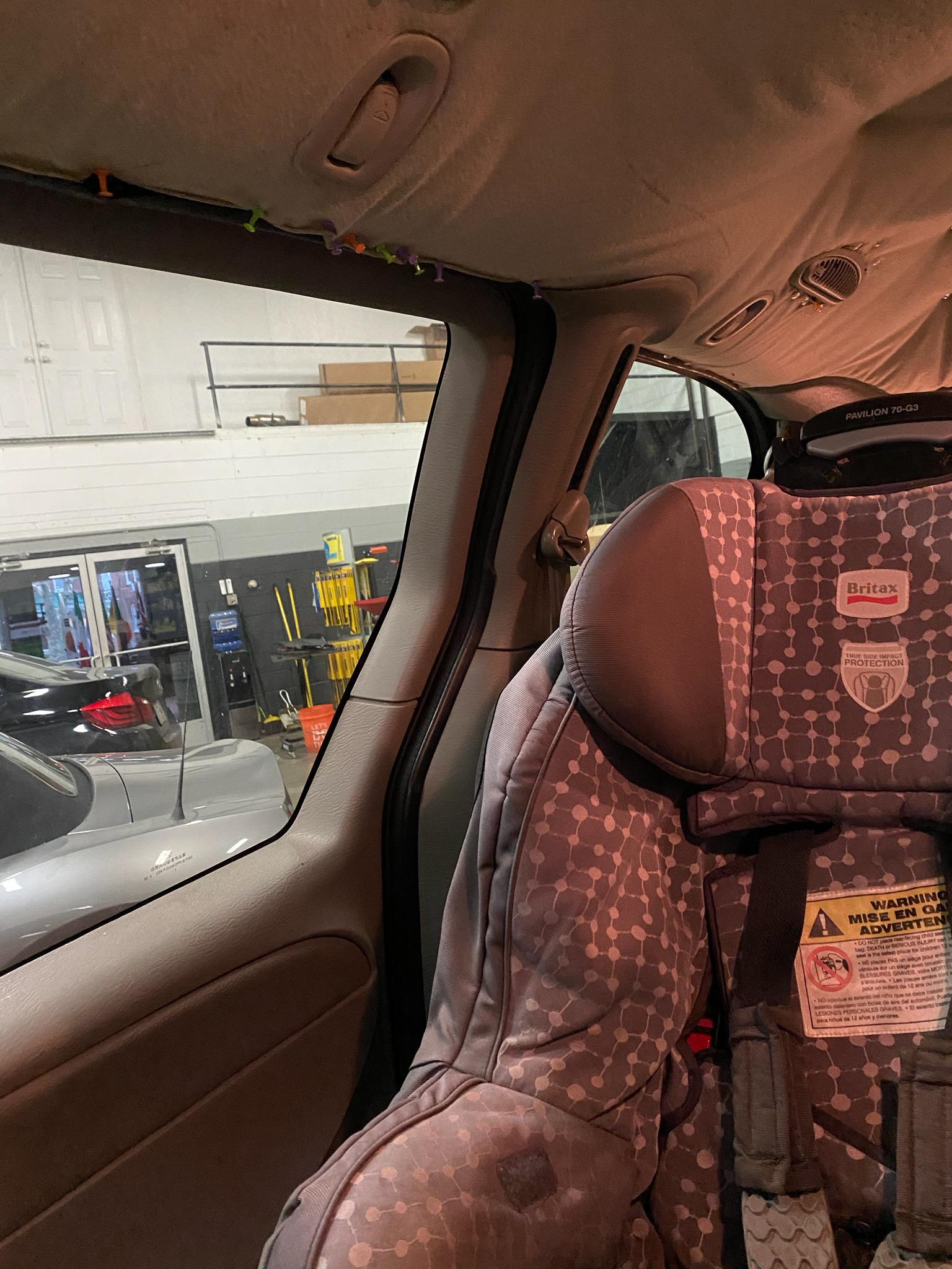 In for repairs... but dont mind the 100 thumb tacks holding up the