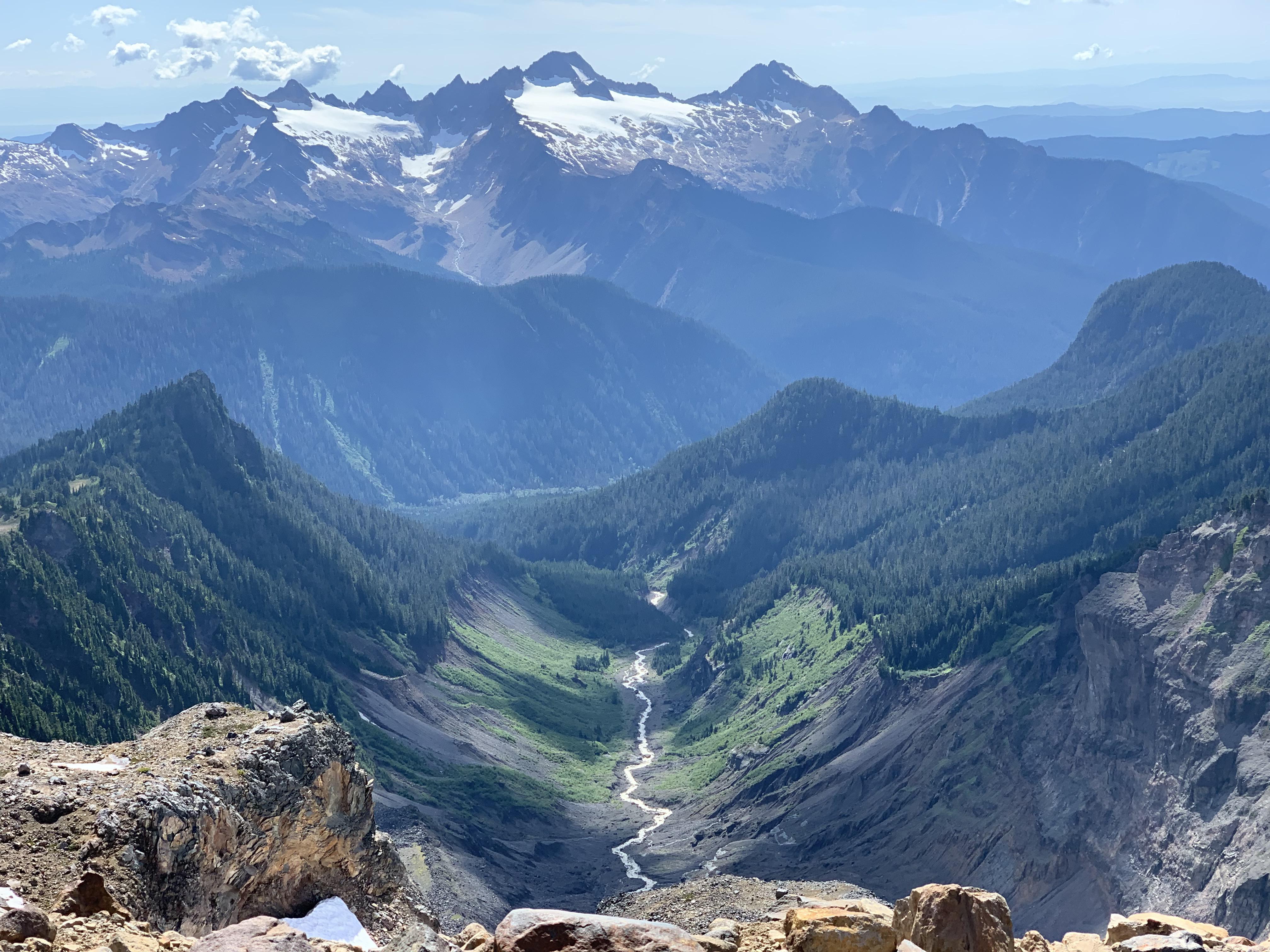 A look at the Middle Fork Nooksack River with the Twin Sisters in the