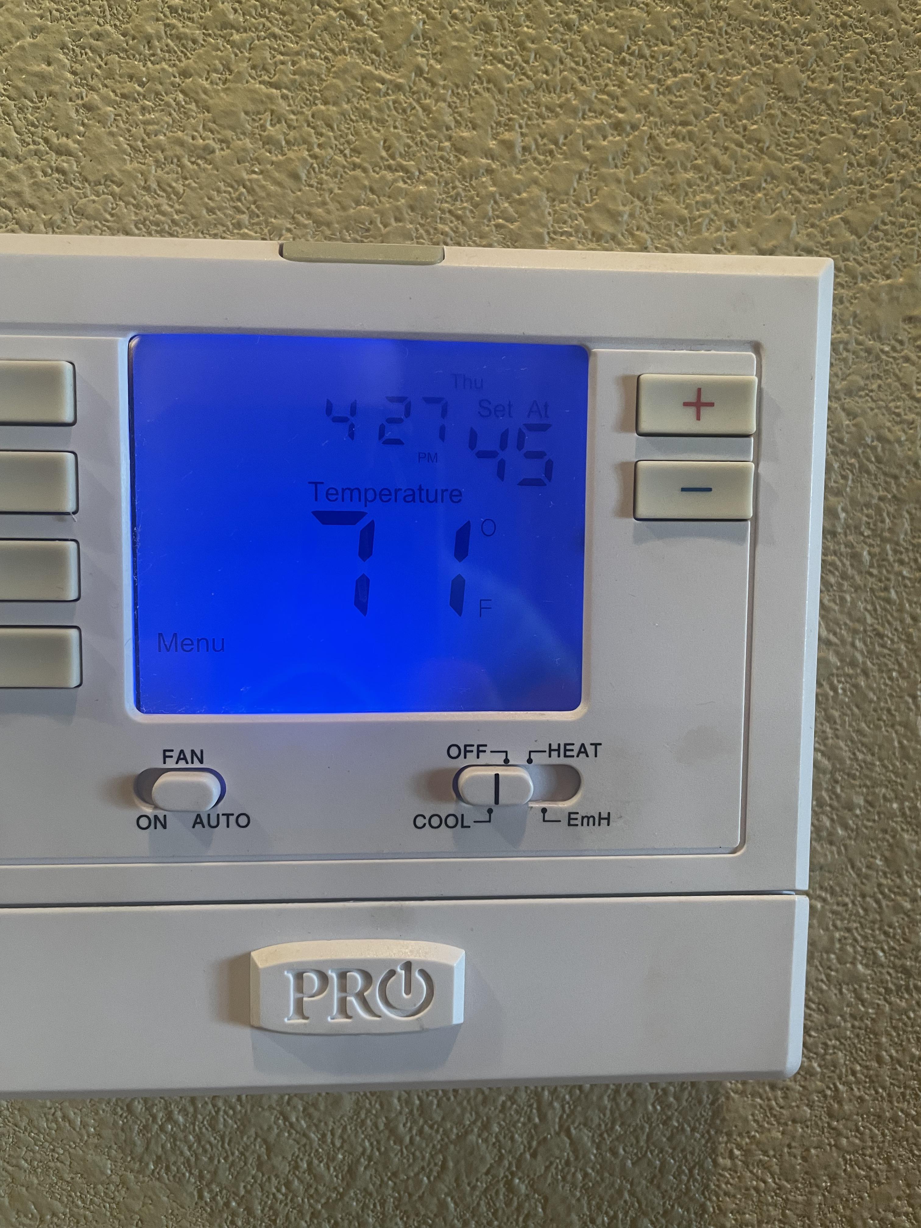 The thermostat in my hotel room goes to 45 degrees. r/mildlyinteresting