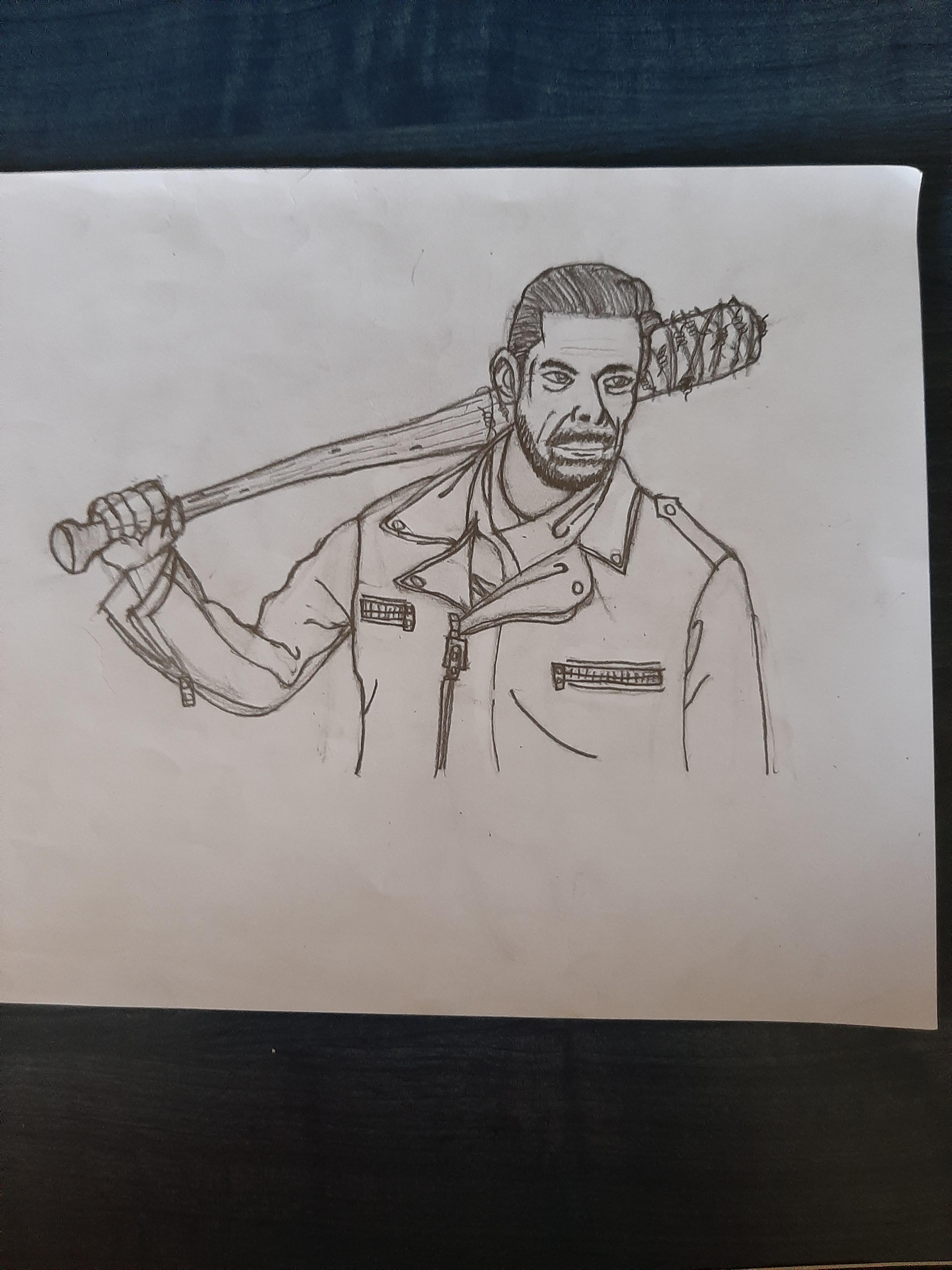 A drawing of Negan done by me(using Draw it, too' s tutorial) r