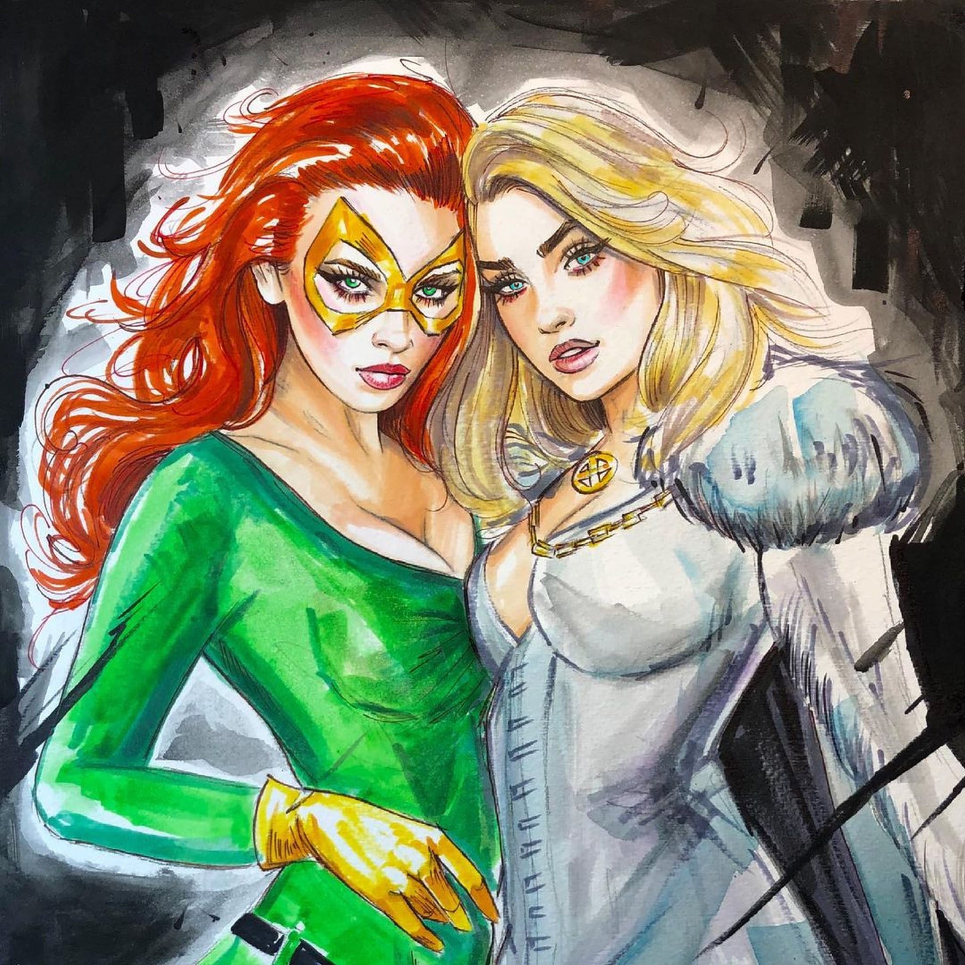 Jean Grey and Emma Frost by Suspiria r/xmen