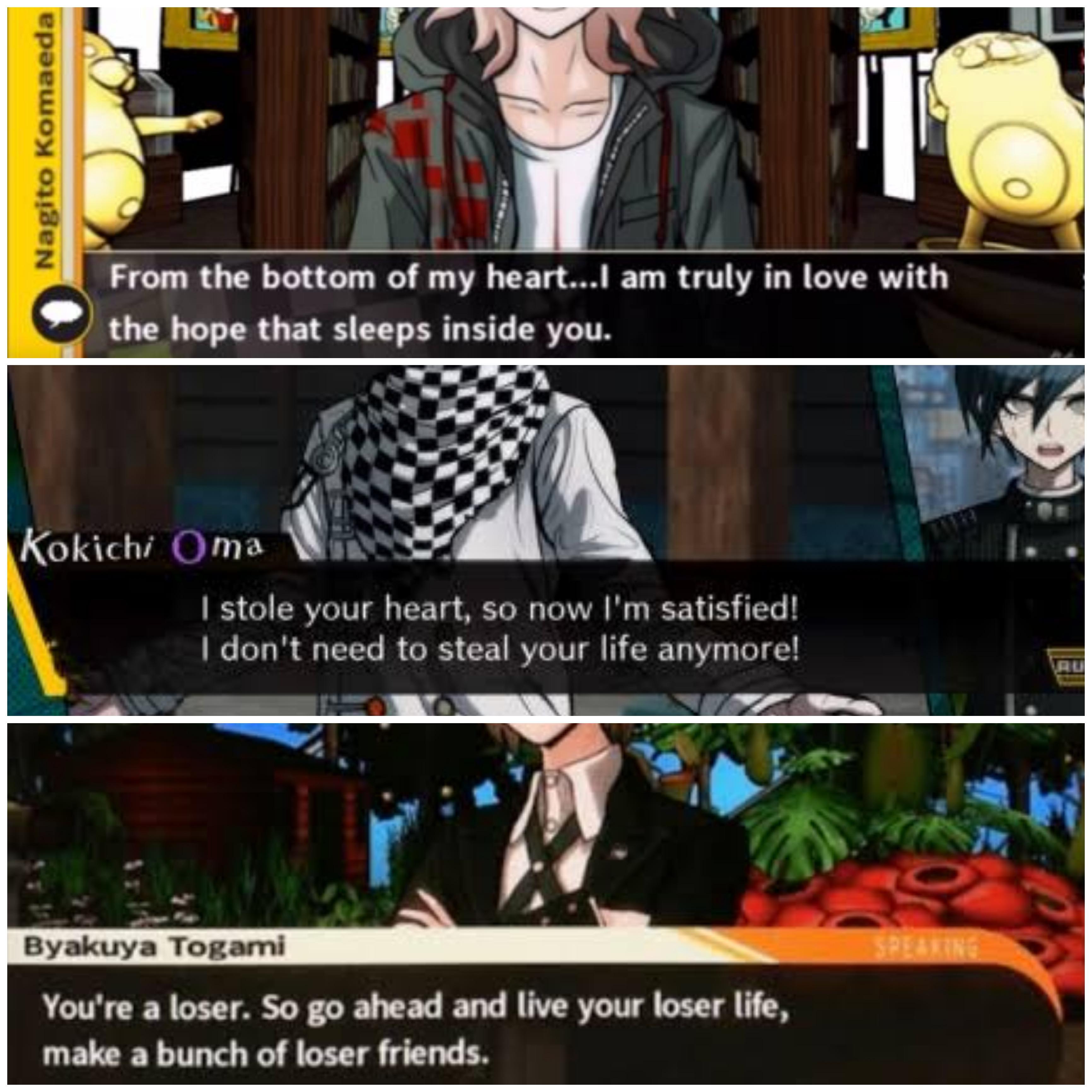 last free time events of all antags AND BYAKUYA JUST r/danganronpa