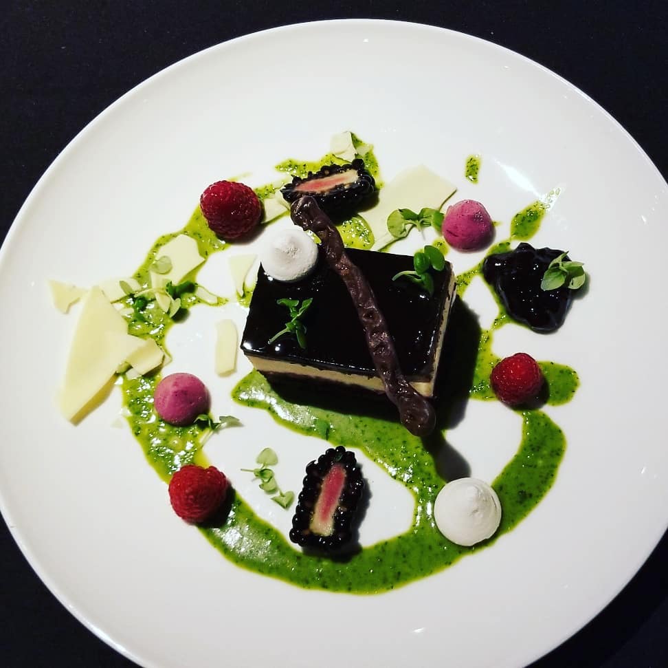 [I Ate] Ocoa Dark Chocolate and Tonka Bean Mousse Cake r/food