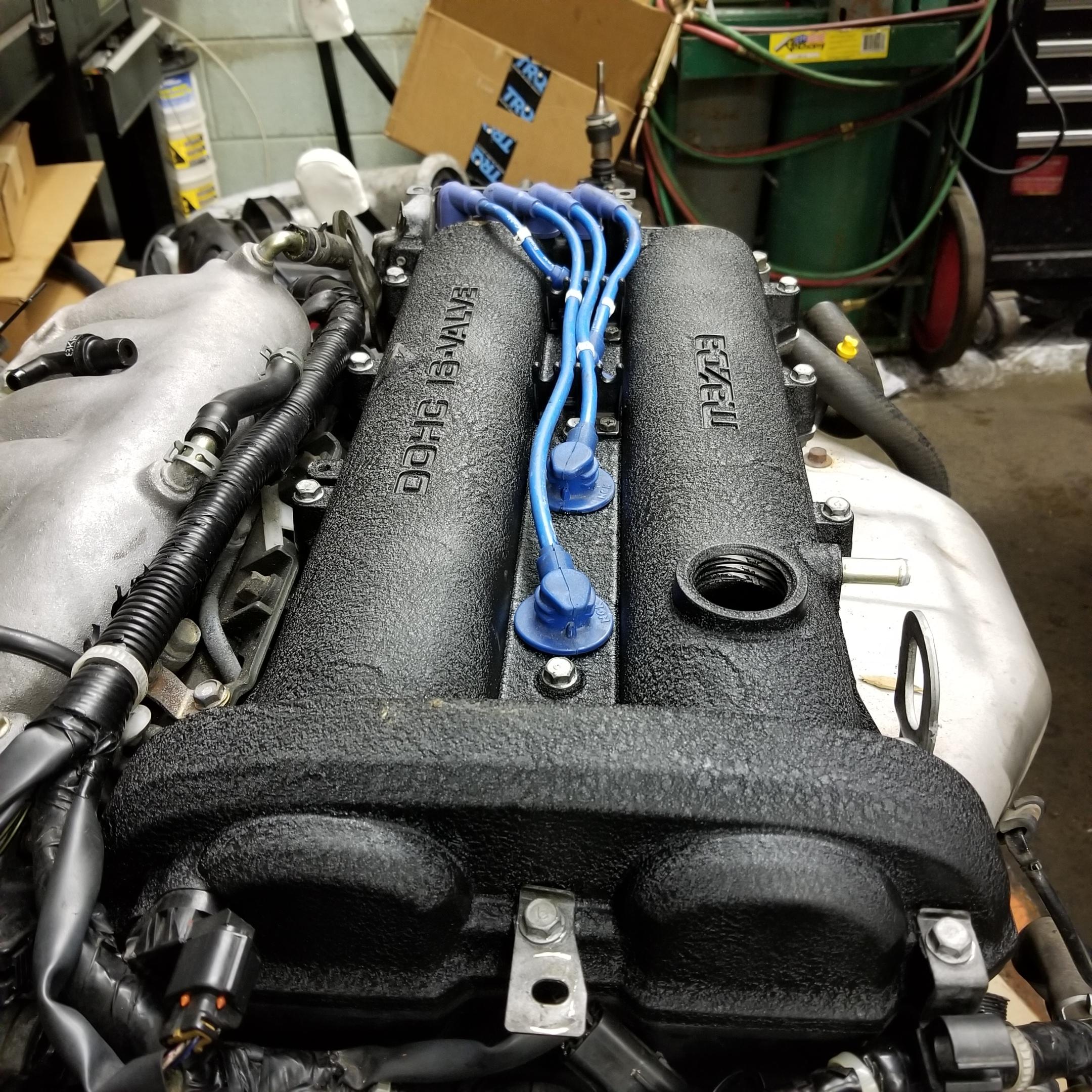 Just completed a wrinkle finish on the valve cover...what do you think