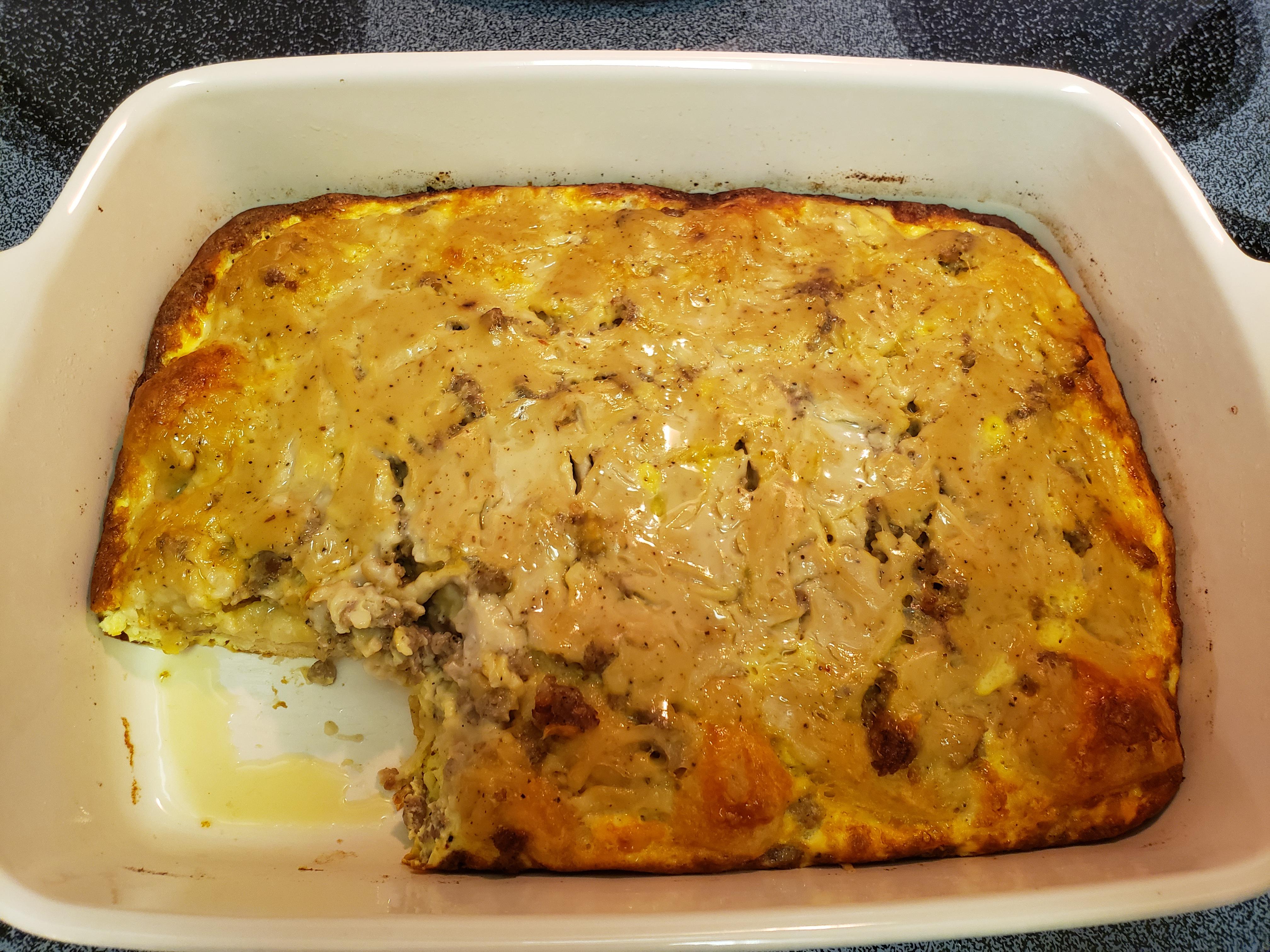 Biscuits and Gravy with Sausage and Egg Breakfast Casserole recipes
