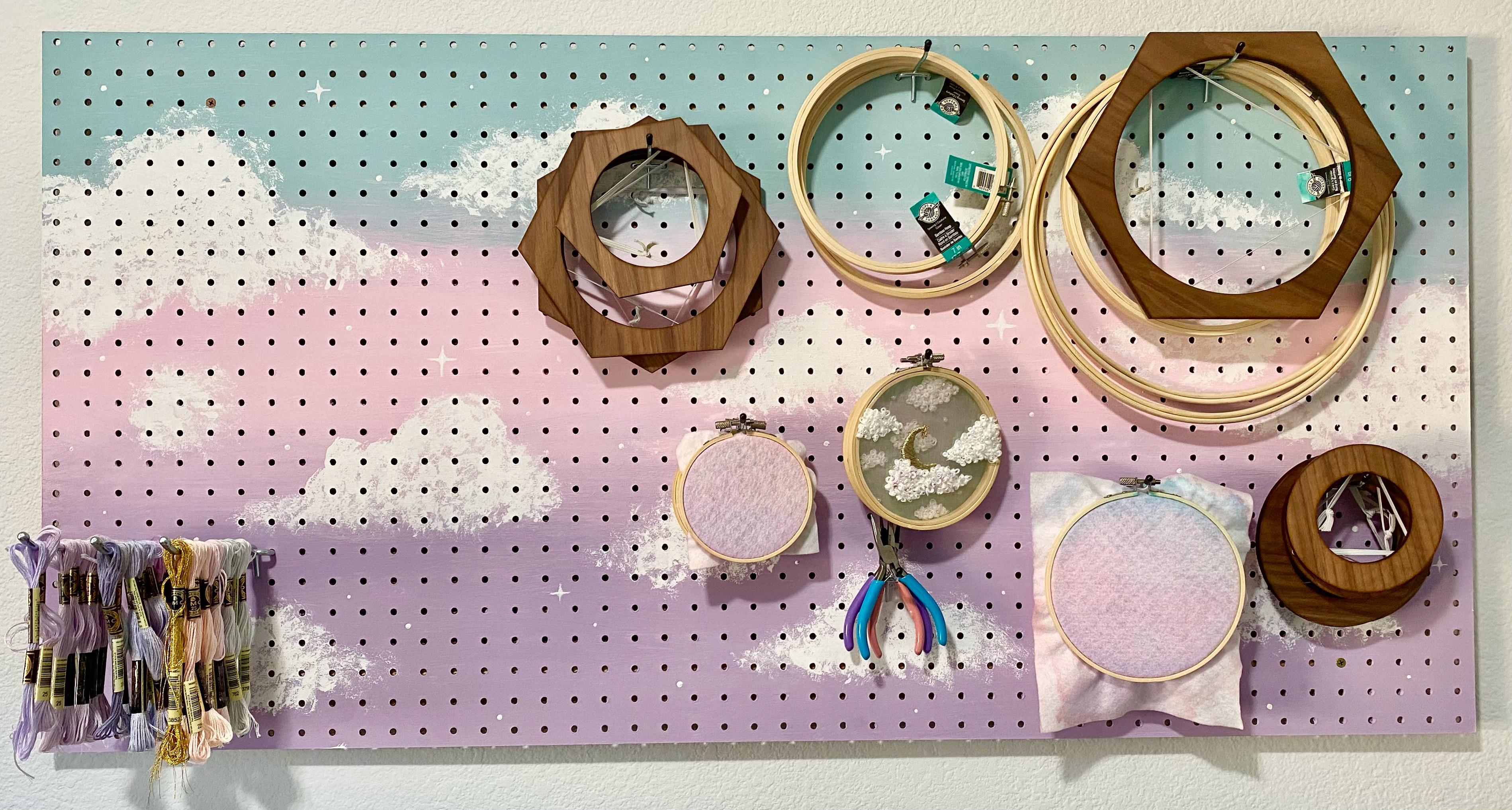 Painted my pegboard! r/Embroidery