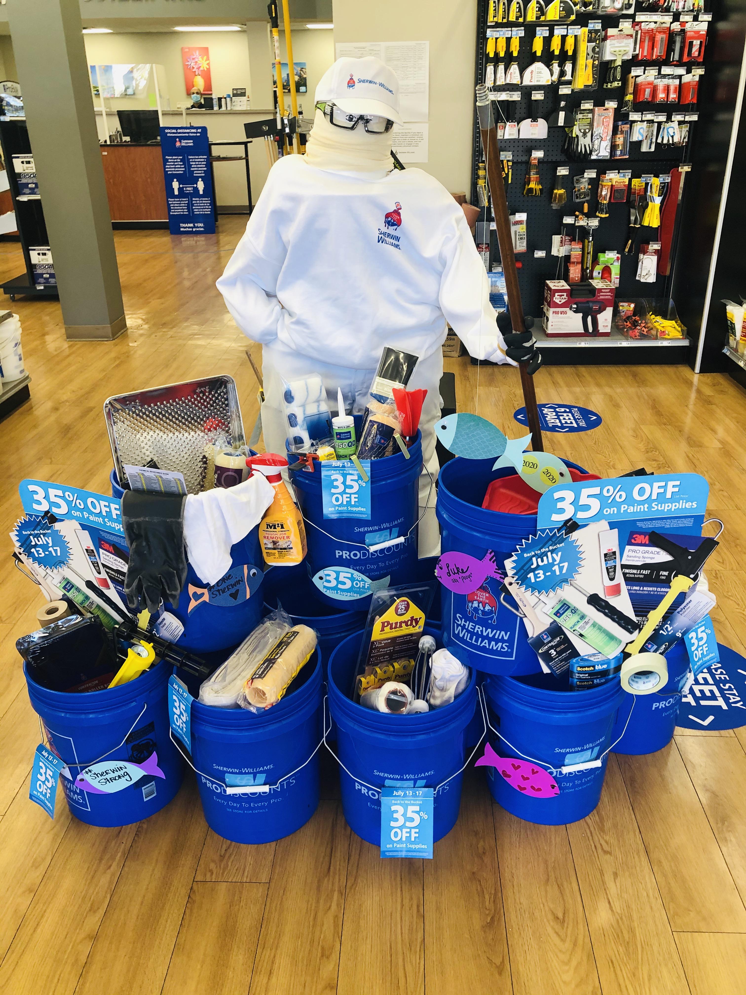 SW Blue bucket super sale. Fishing 35 off Savings on paint supplies