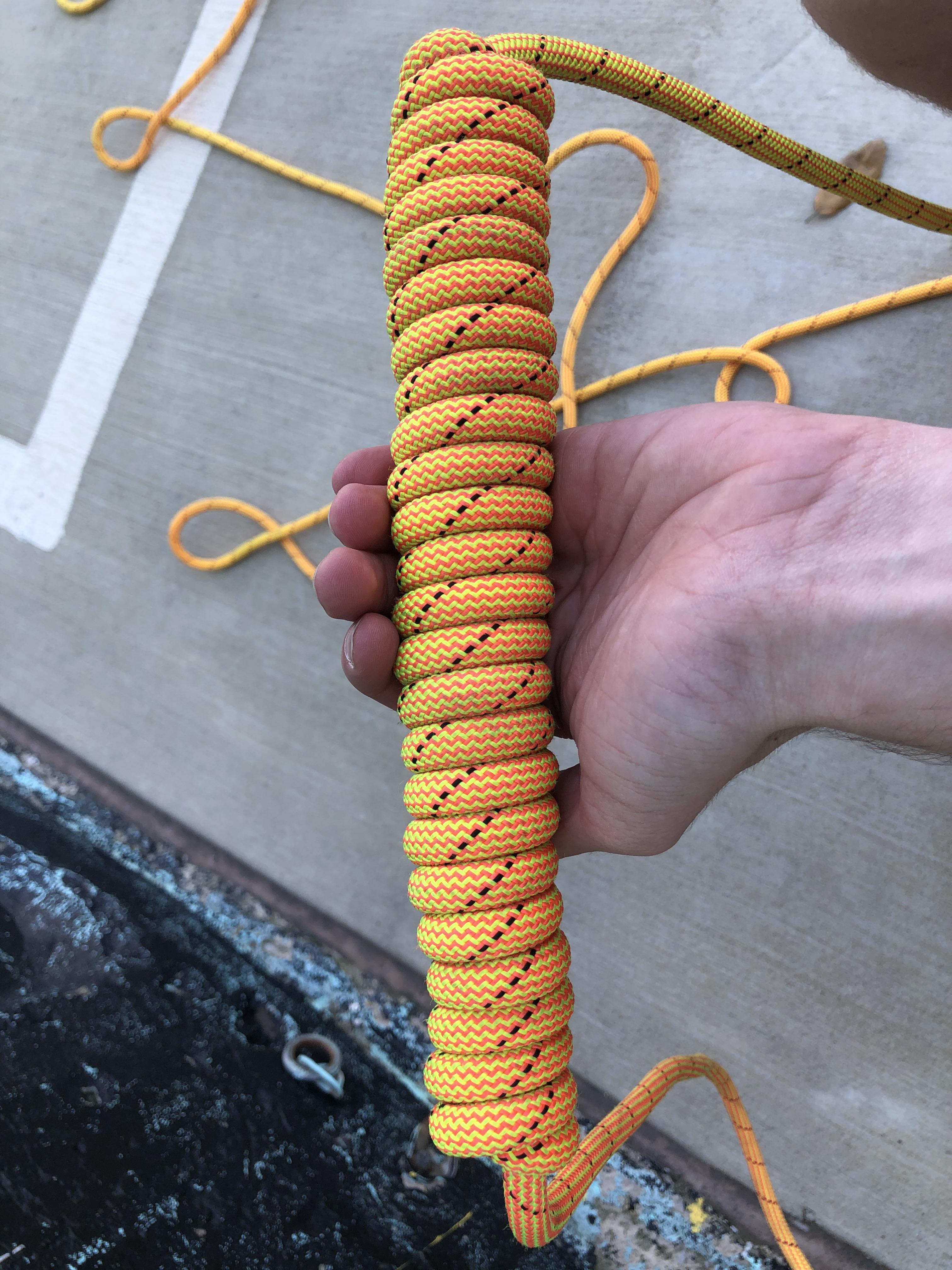 Made a stopper knot with some extra rope r/climbing