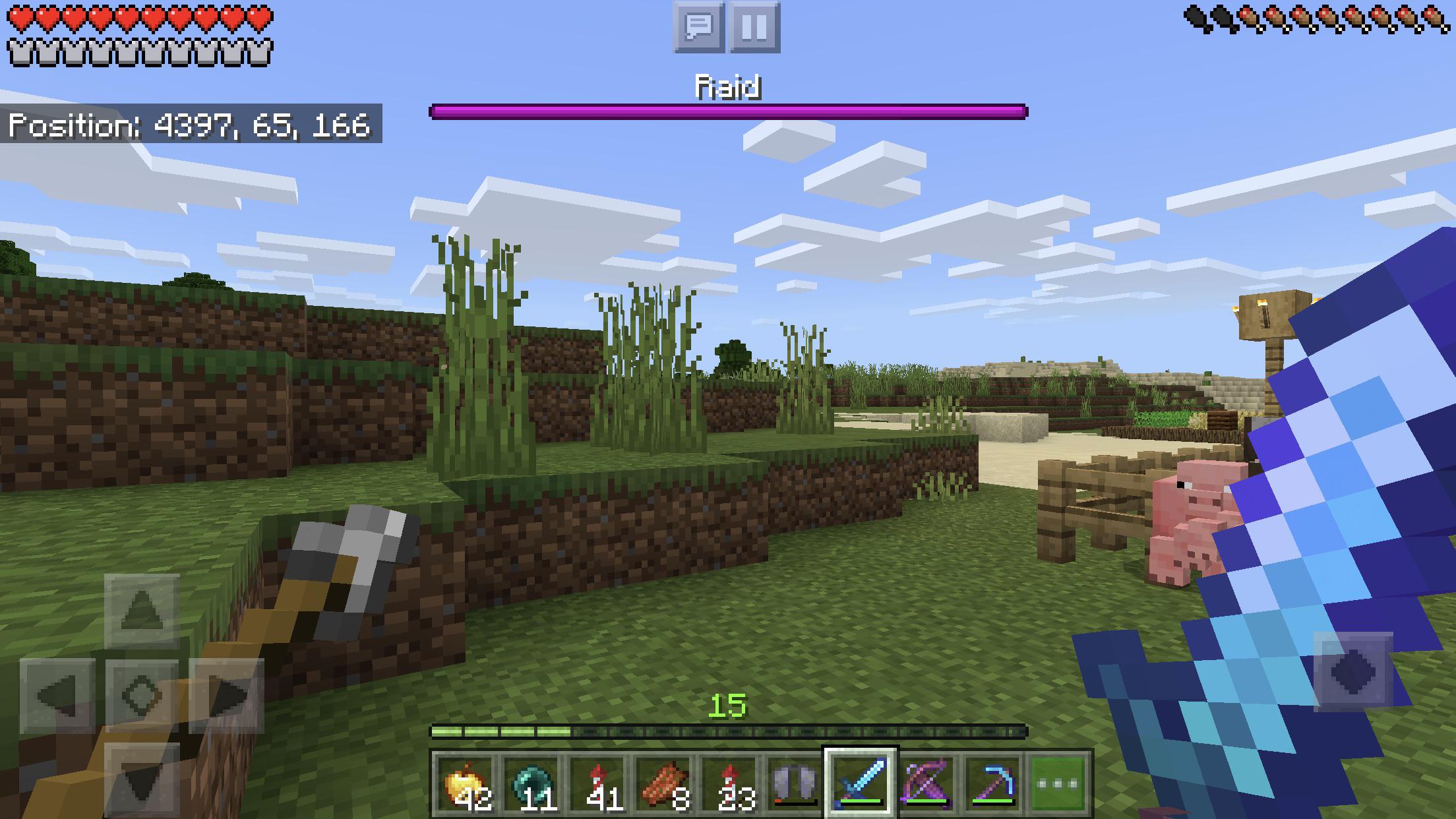 So there’s a raid going on in this village but I can’t find any