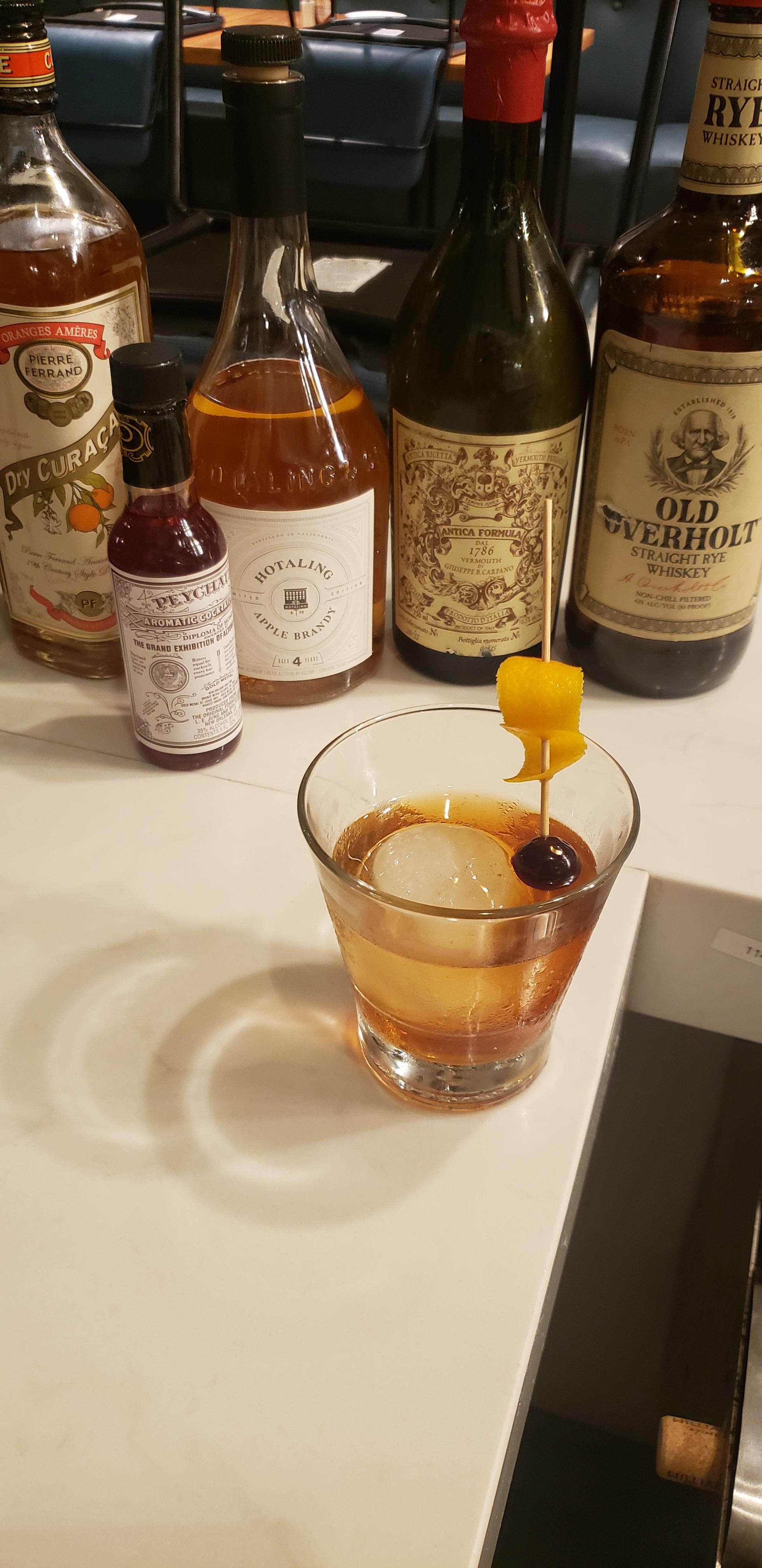 Riffed on The Grandad cocktail with the new Hotaling's 4 yo apple brandy we got in r/cocktails