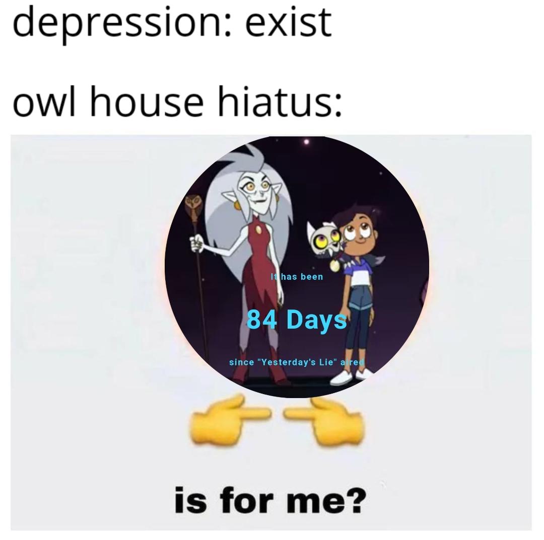 Weekly reminder of how long our suffering has been using the owl house hiatus tracker week 12
